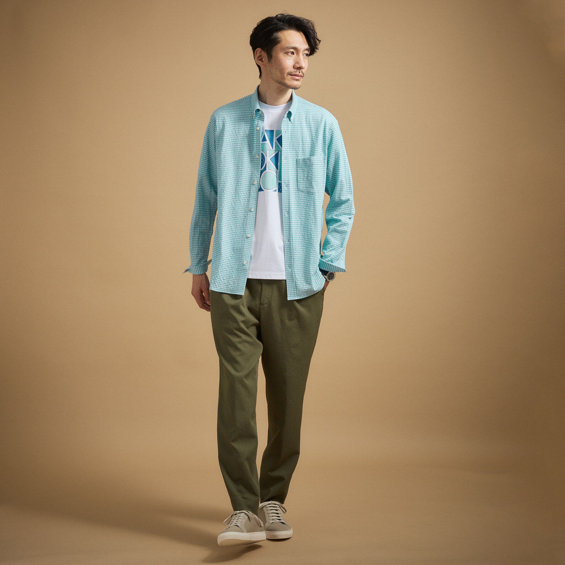 TAKEO KIKUCHI「【抗菌防臭】サッカーギンガムチェック ボタンダウンシャツ」|シャツ・ブラウス|