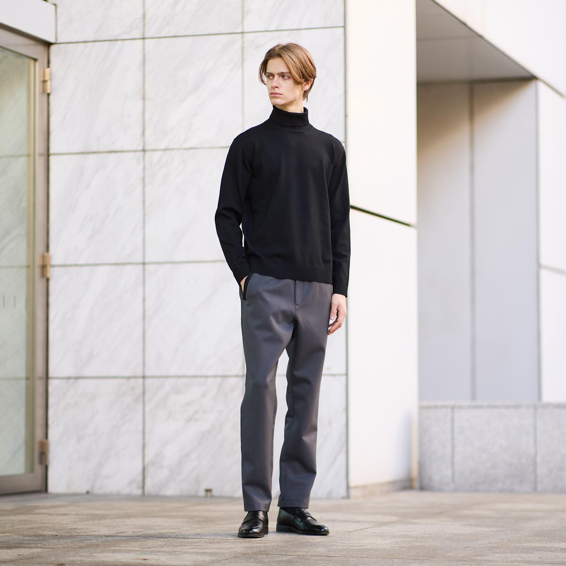 TAKEO KIKUCHI「アンチピリング タートルネック ニット」|ニット・セーター|