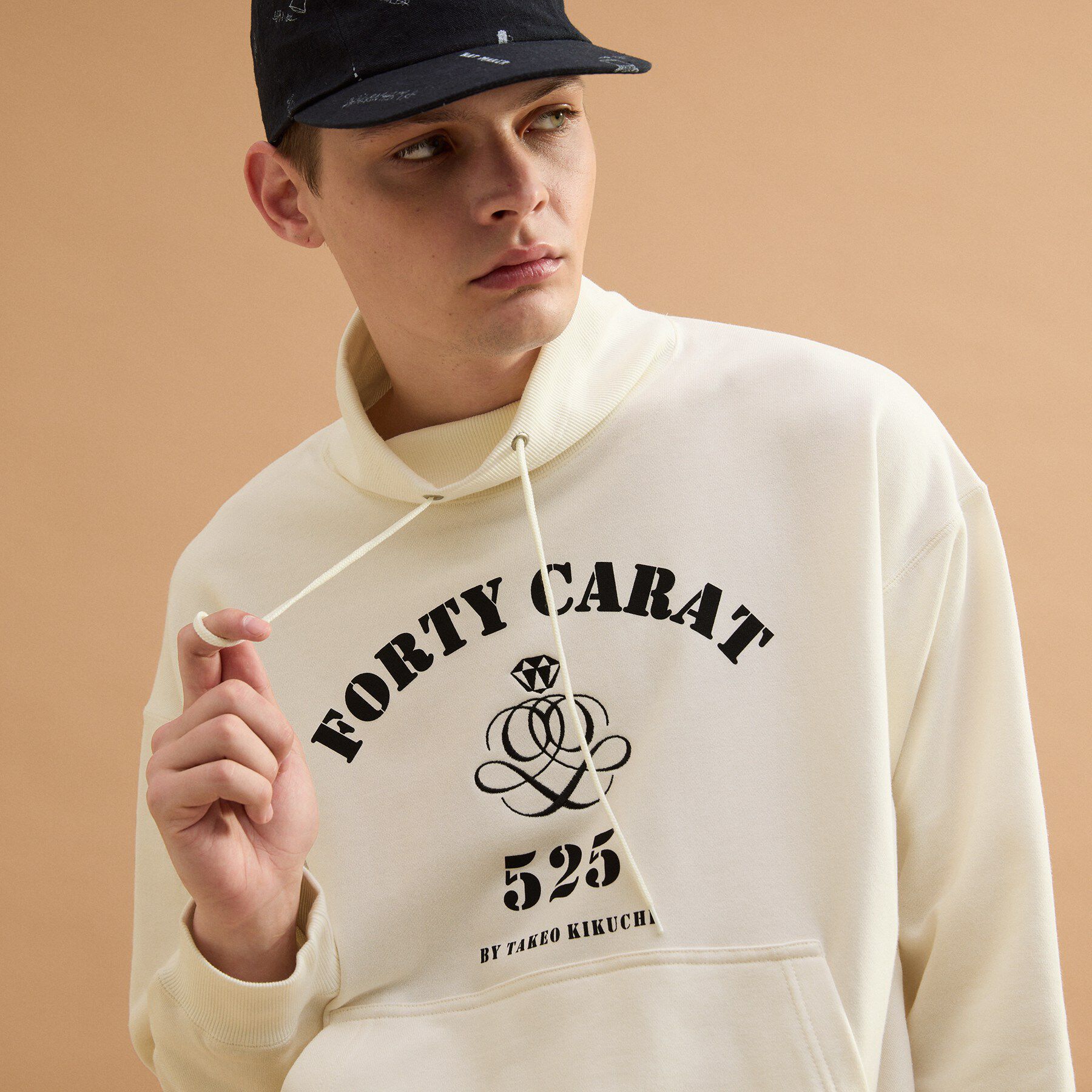 40CARATS&525「カレッジ風オフタートルジャージ」|パーカー|