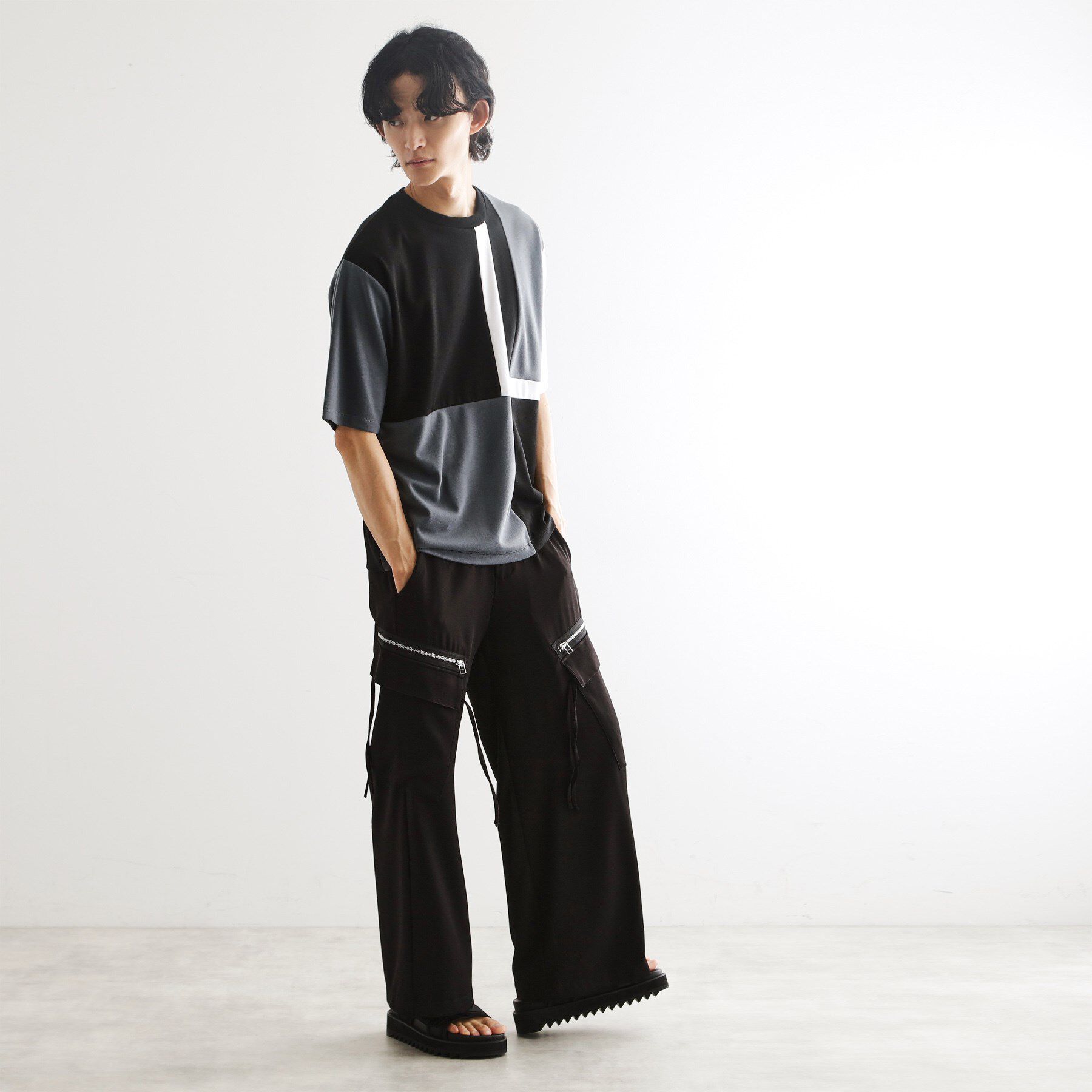 tk.TAKEO KIKUCHI「L字切替カットソー」|Tシャツ・カットソー|