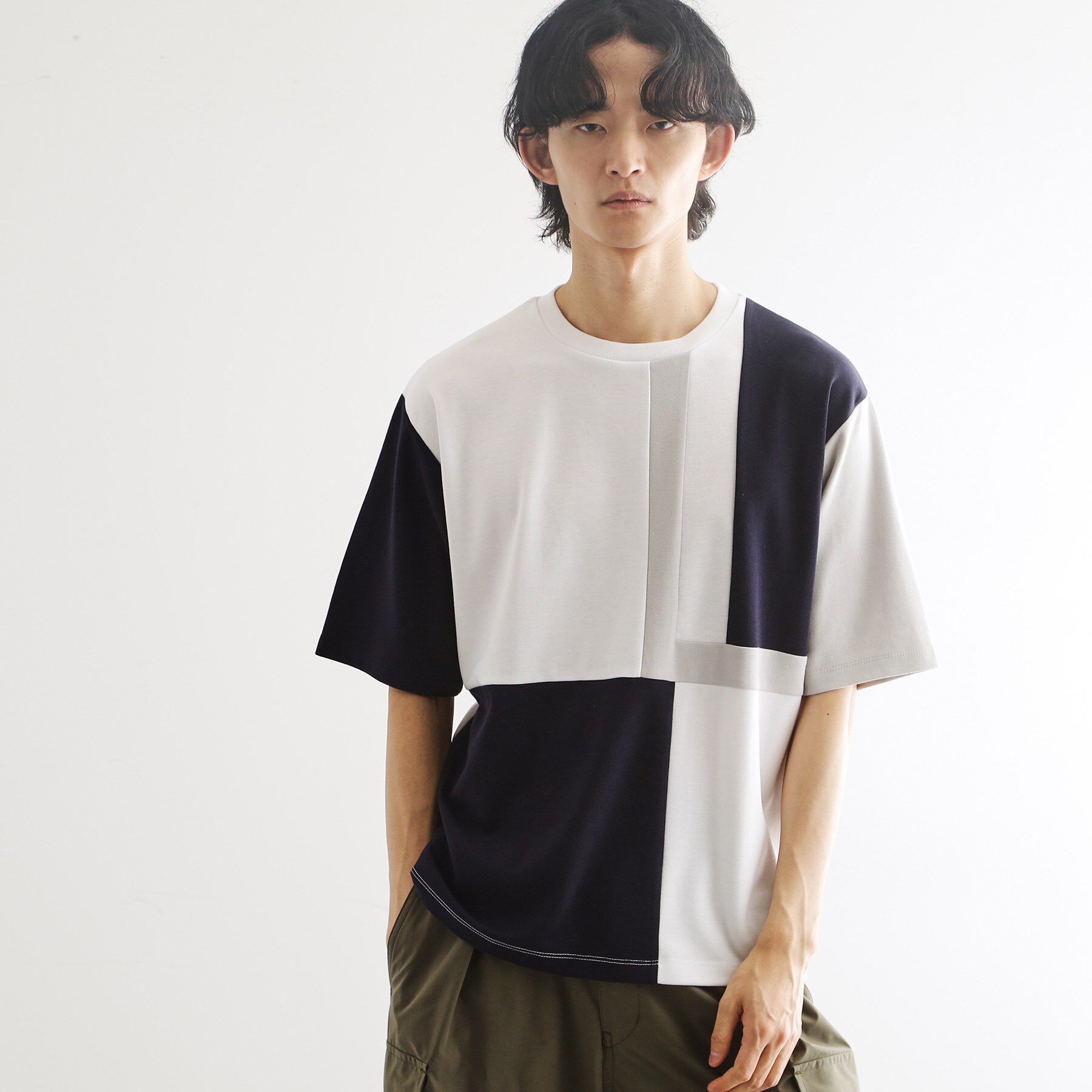 tk.TAKEO KIKUCHI「L字切替カットソー」|Tシャツ・カットソー|