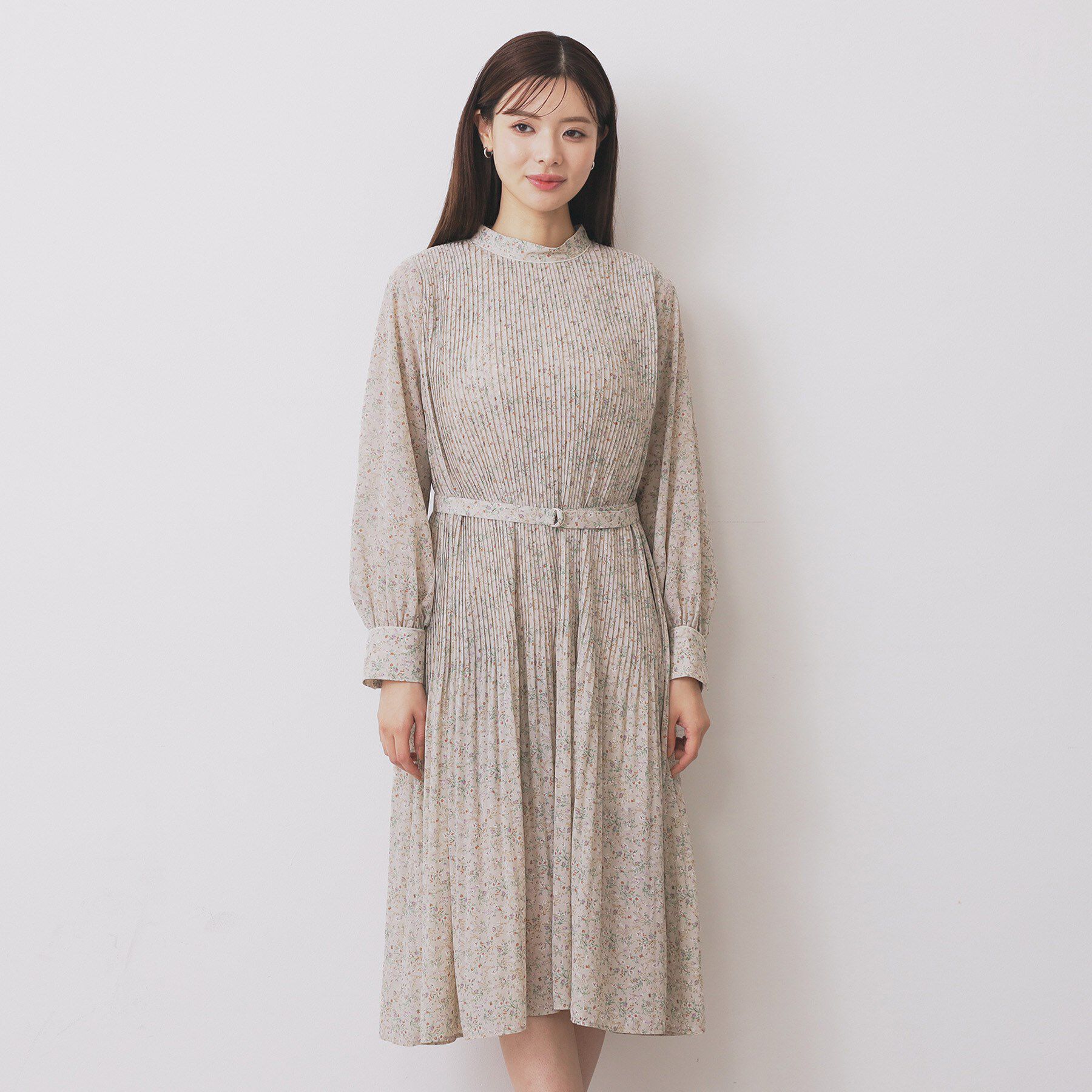 index「《5色展開/S-3Lサイズ》プリーツフレアワンピース【洗濯機OK/防シワ】」|ワンピース|