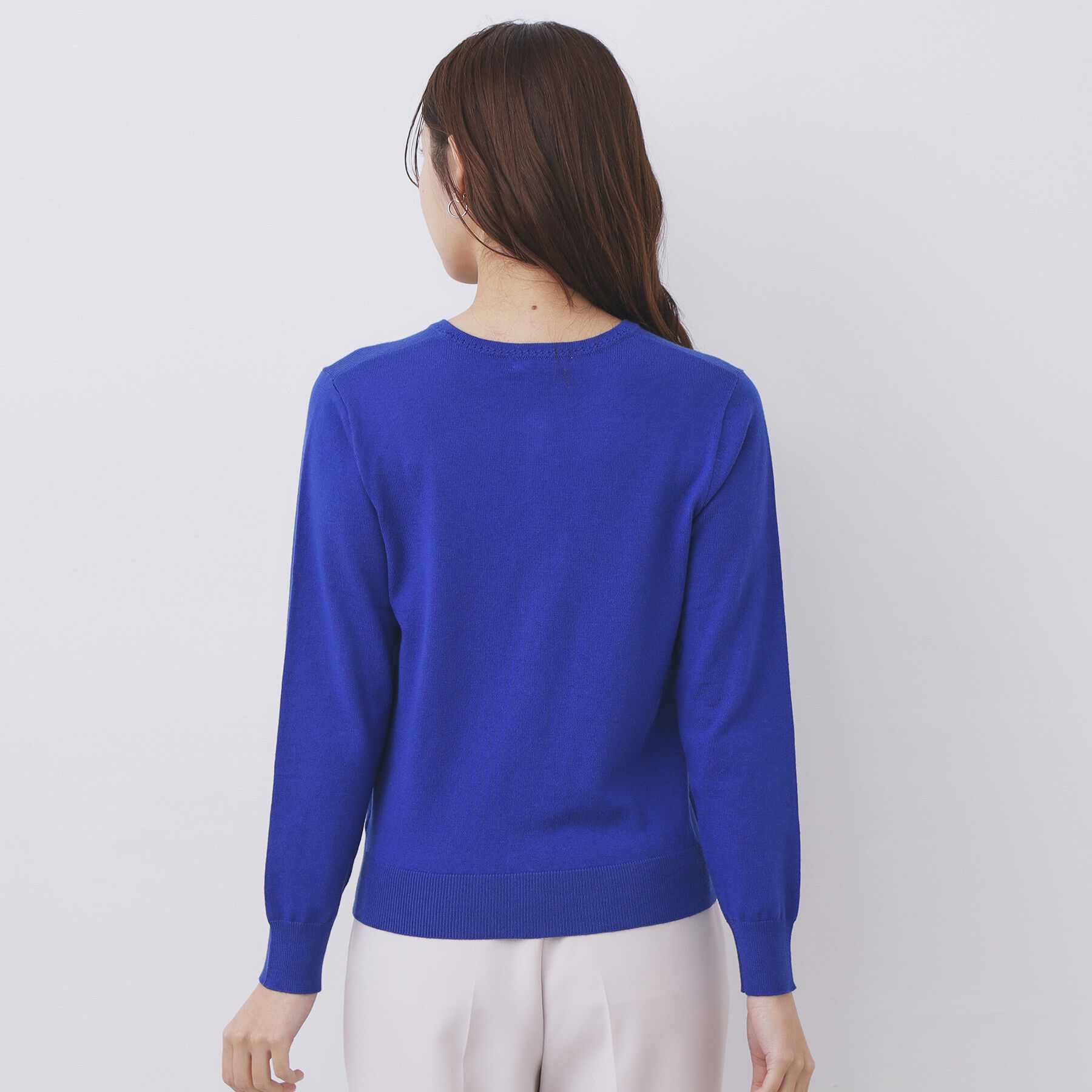 index「柄編みクルーネックカーディガン【洗濯機OK】《7col》」|カーディガン|