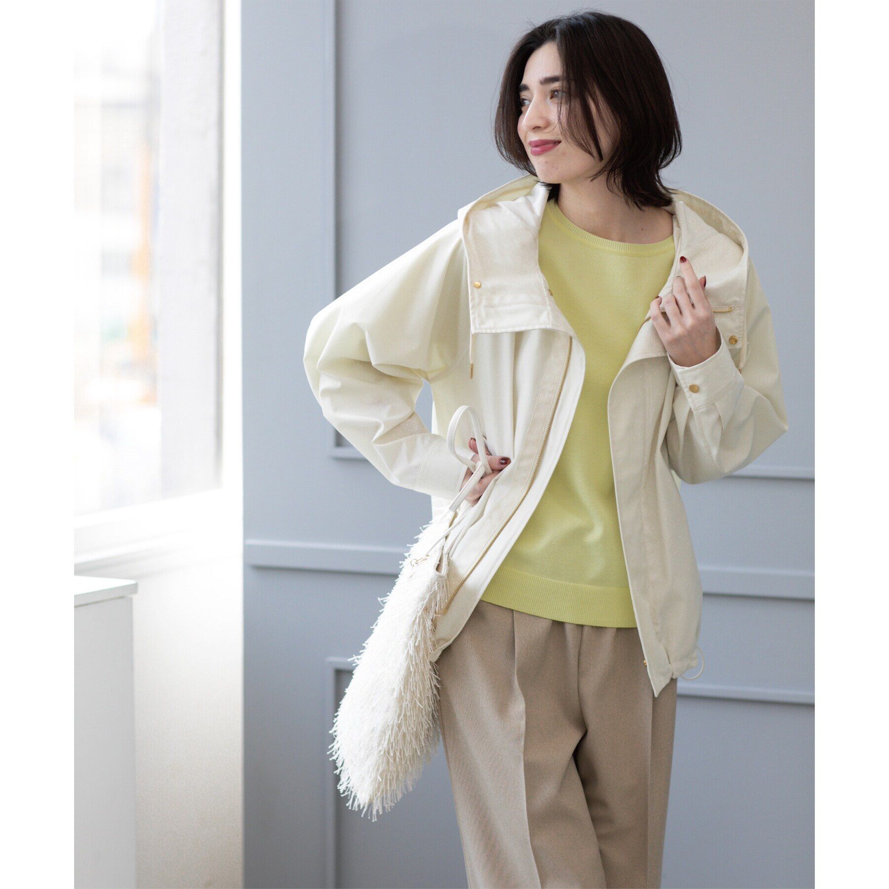 OPAQUE.CLIP「《SS-LLsize》撥水フードブルゾン【洗濯機洗い可/花粉対応】」|ブルゾン・スタジャン|