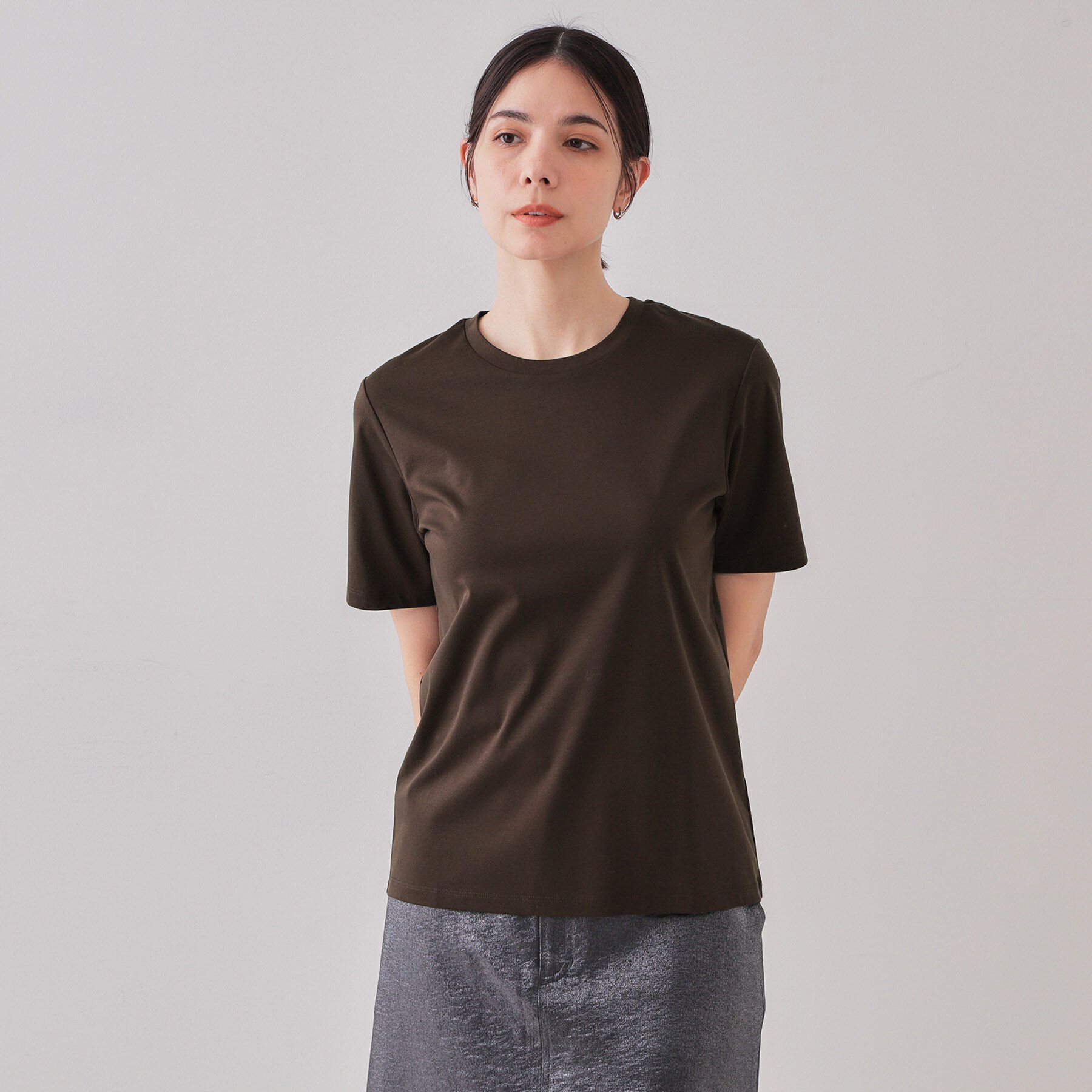 OPAQUE.CLIP「《5色展開/SS-LLサイズ》ベーシックTシャツ【UV/接触冷感/洗濯機洗い可】」|Tシャツ・カットソー|