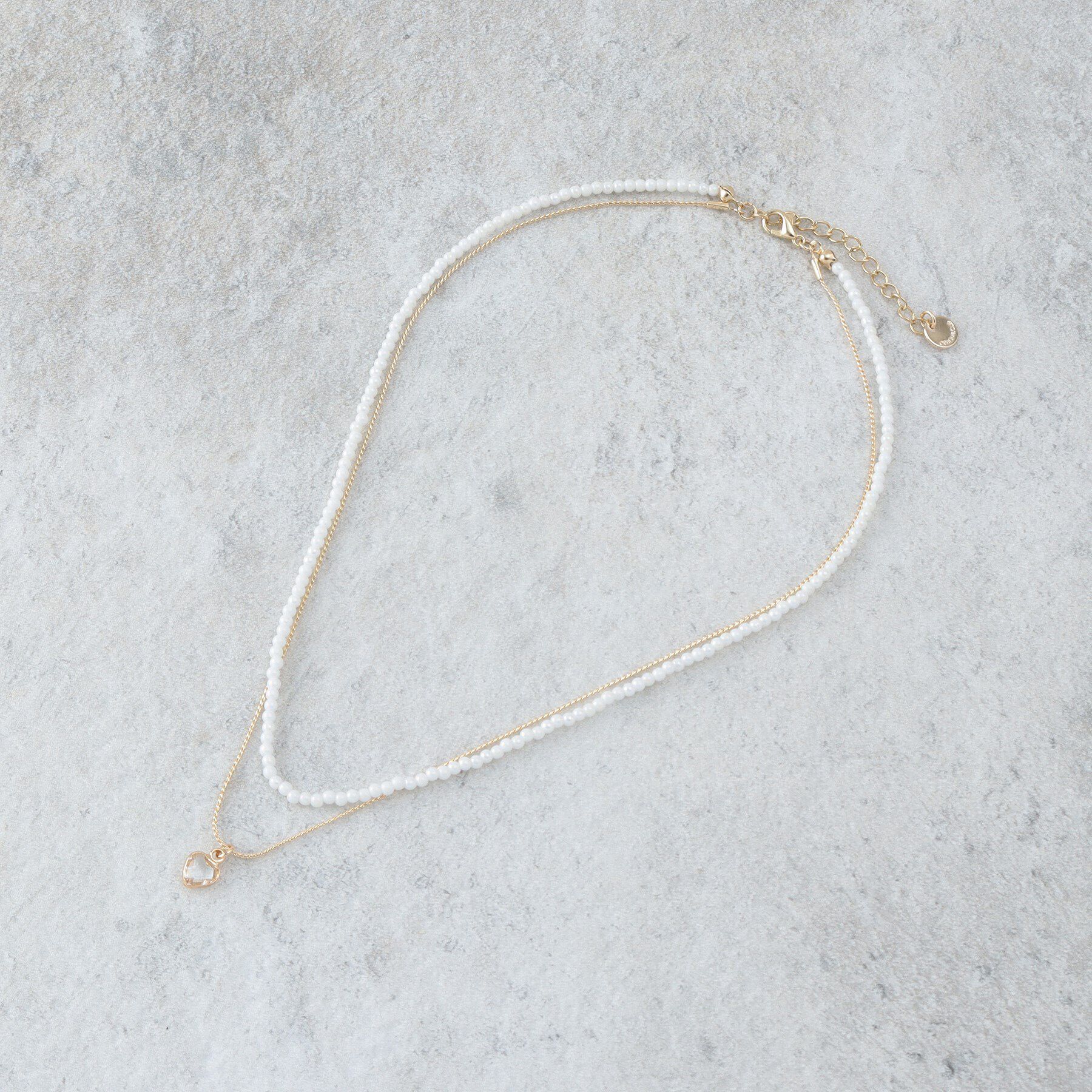 OPAQUE.CLIP「ビーズ&times;チェーン ハートモチーフネックレス」|ネックレス|