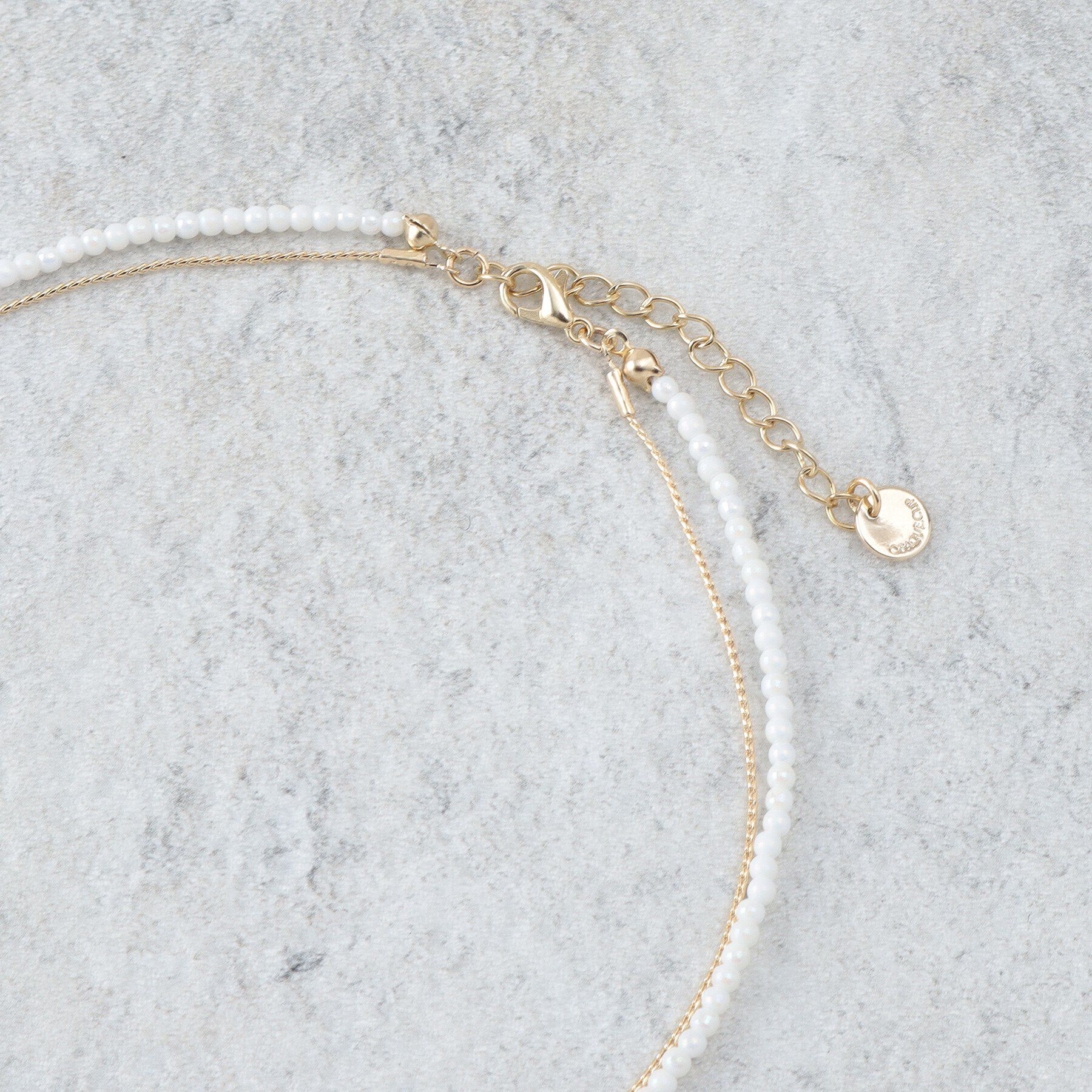 OPAQUE.CLIP「ビーズ&times;チェーン ハートモチーフネックレス」|ネックレス|