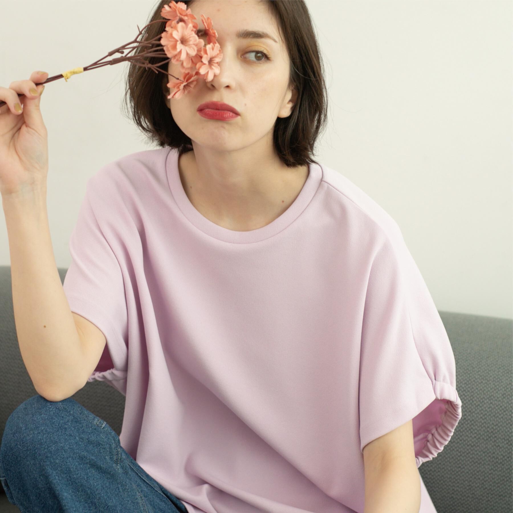 OPAQUE.CLIP「リラクシードルマンスリーブトップス【UV/吸水速乾/洗濯機洗い可】」|Tシャツ・カットソー|