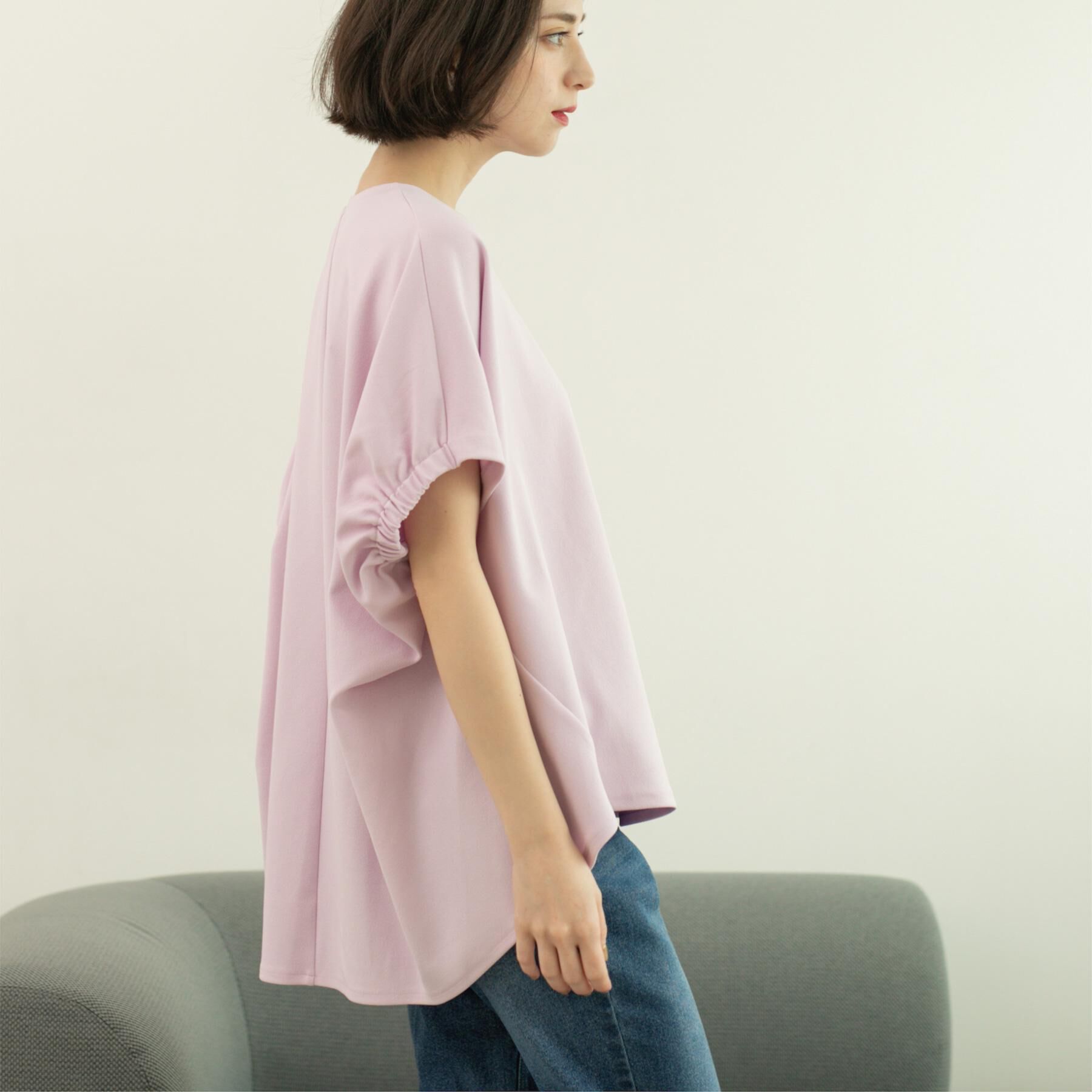 OPAQUE.CLIP「リラクシードルマンスリーブトップス【UV/吸水速乾/洗濯機洗い可】」|Tシャツ・カットソー|