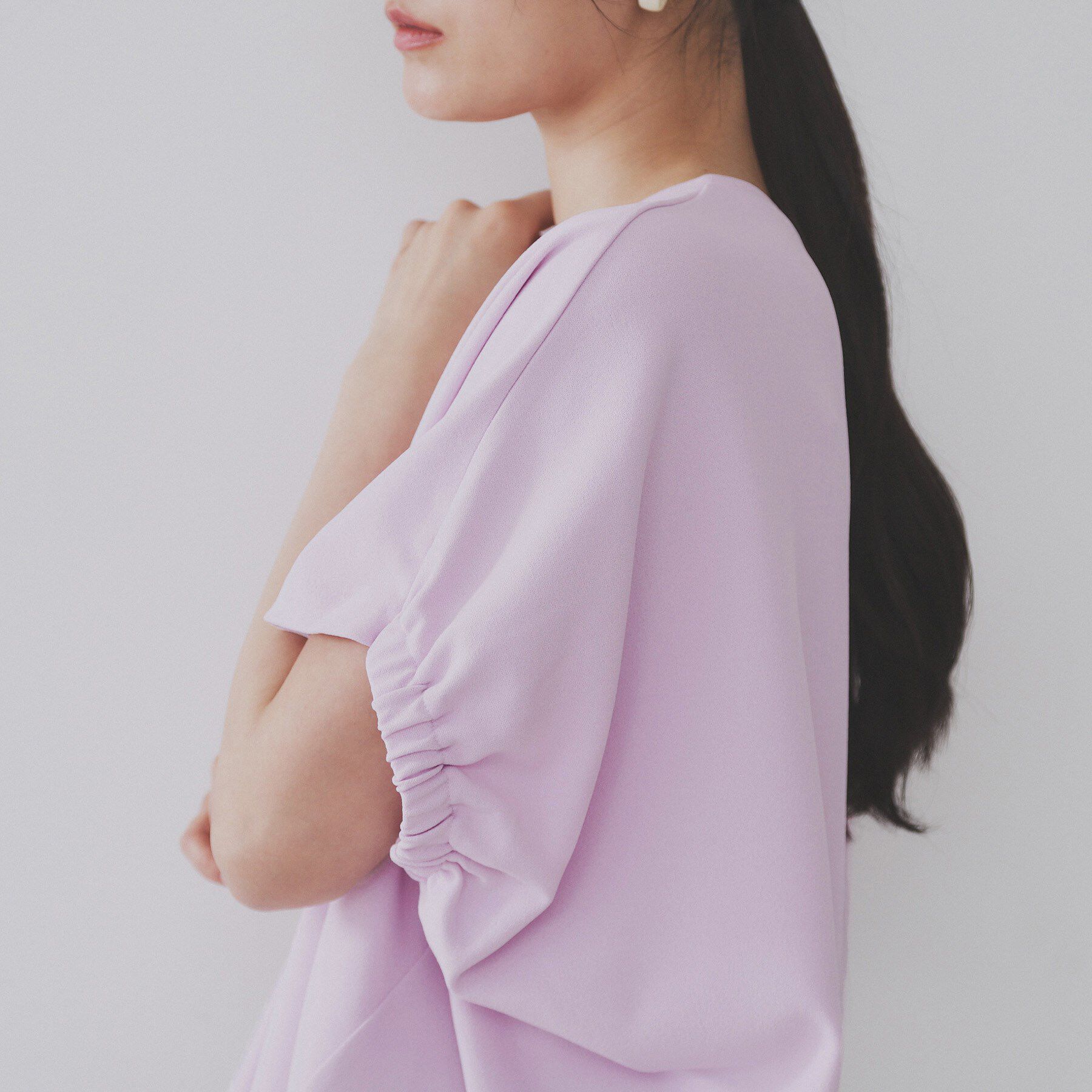 OPAQUE.CLIP「リラクシードルマンスリーブトップス【UV/吸水速乾/洗濯機洗い可】」|Tシャツ・カットソー|
