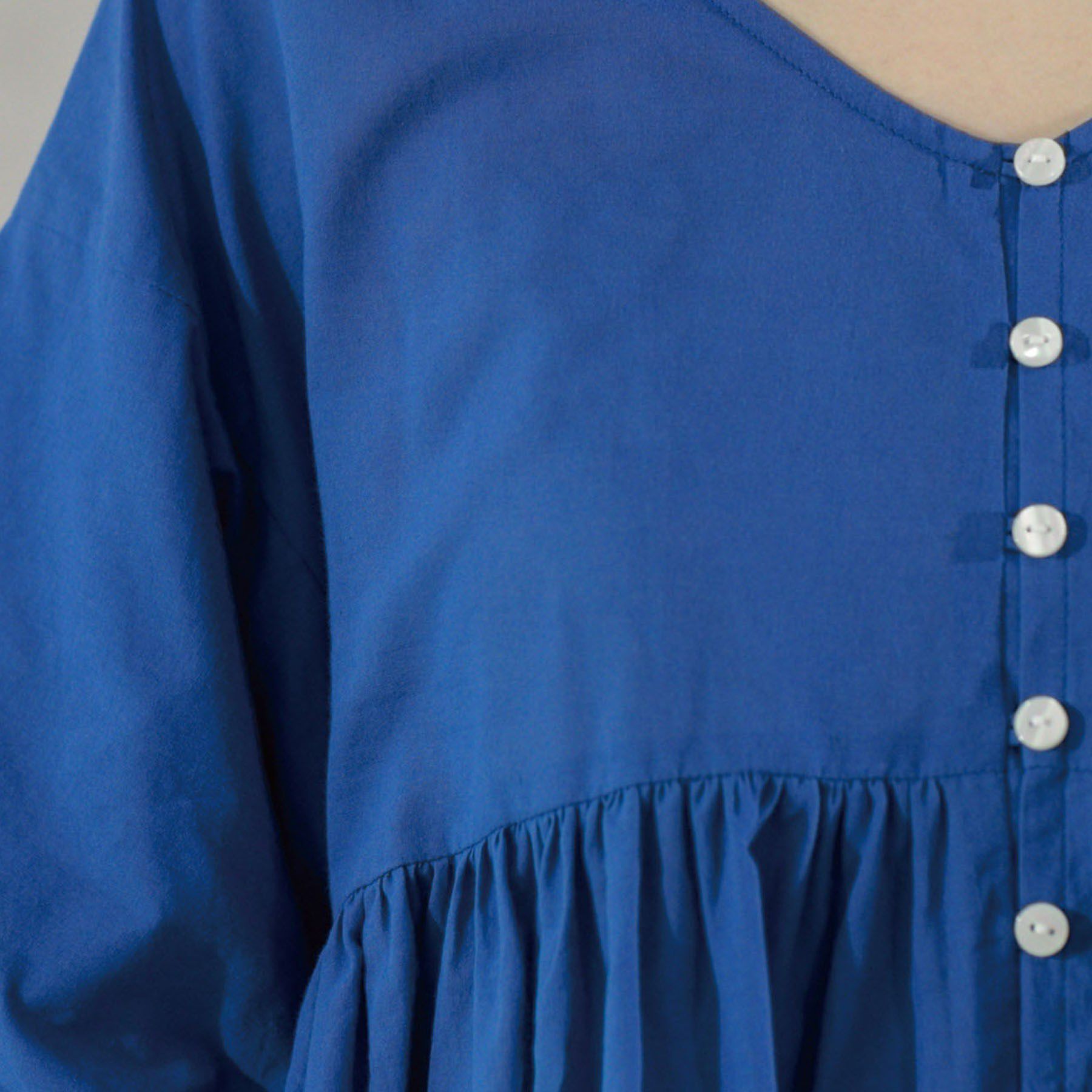 OPAQUE.CLIP「バルーン袖スカラップ刺繍レースチュニック」|シャツ・ブラウス|