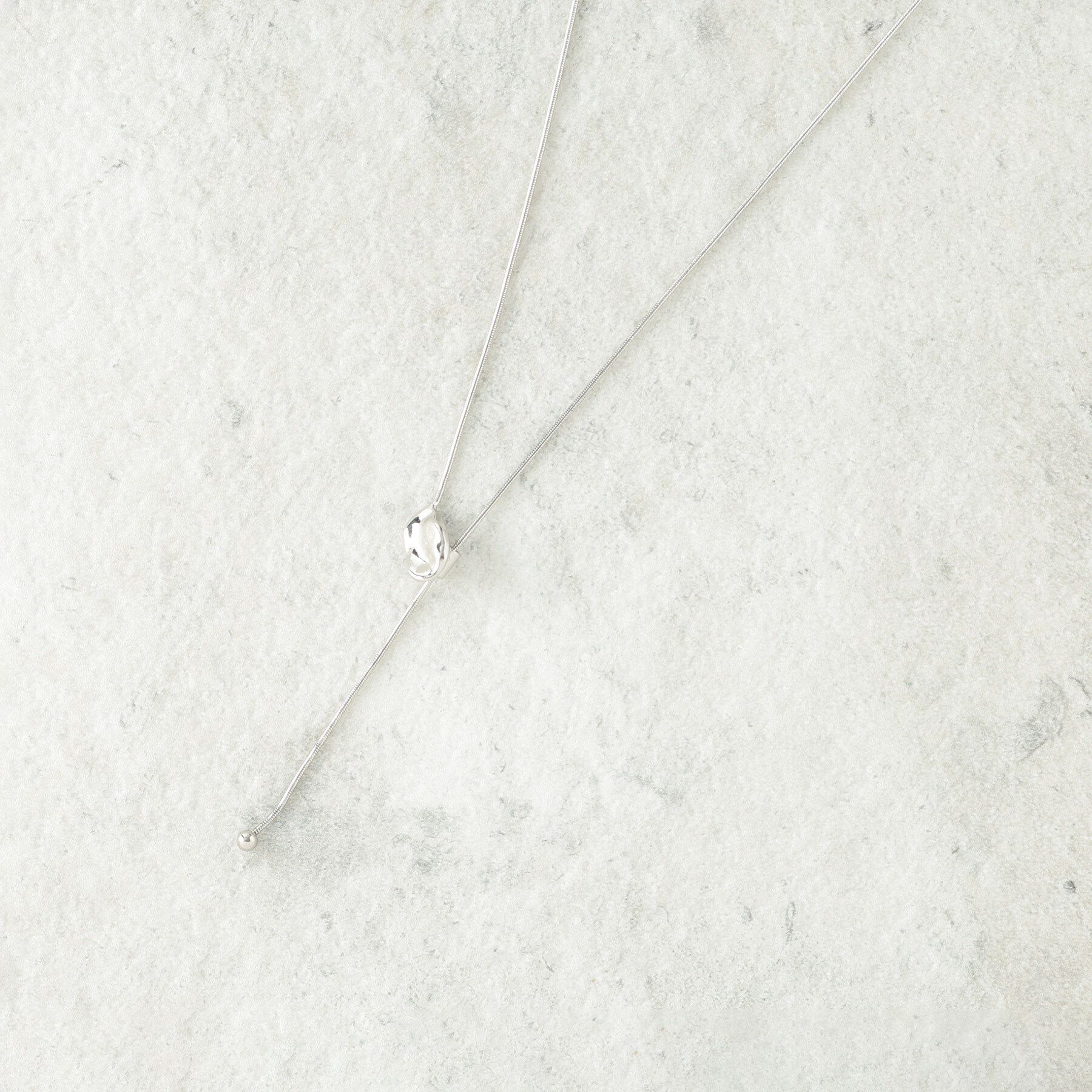 OPAQUE.CLIP「ループタイ風スライドネックレス」|ネックレス|シルバー(006)