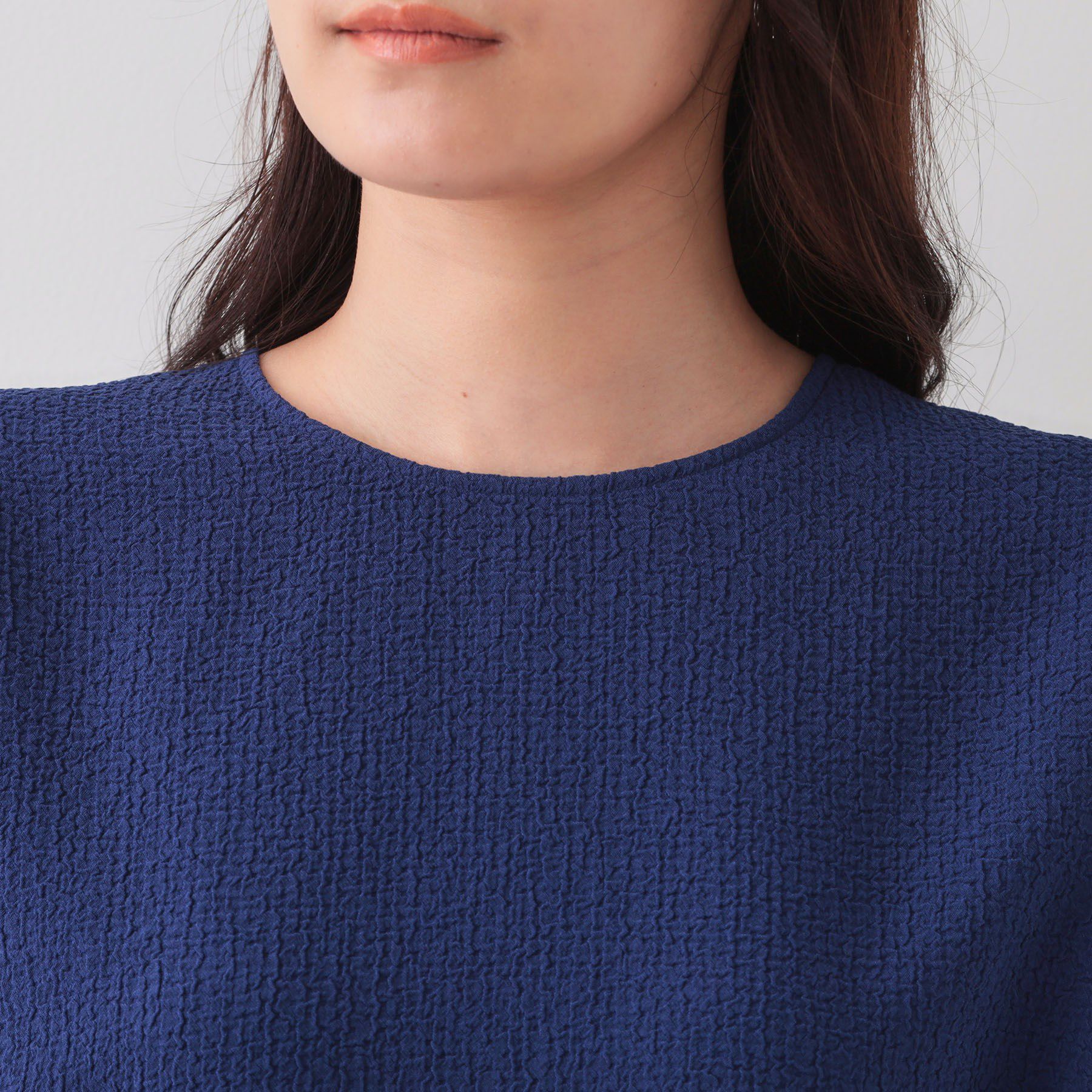 OPAQUE.CLIP「ストレッチジャカード2WAYリボントップス/セットアップ対応可【洗濯機洗い可】」|シャツ・ブラウス|