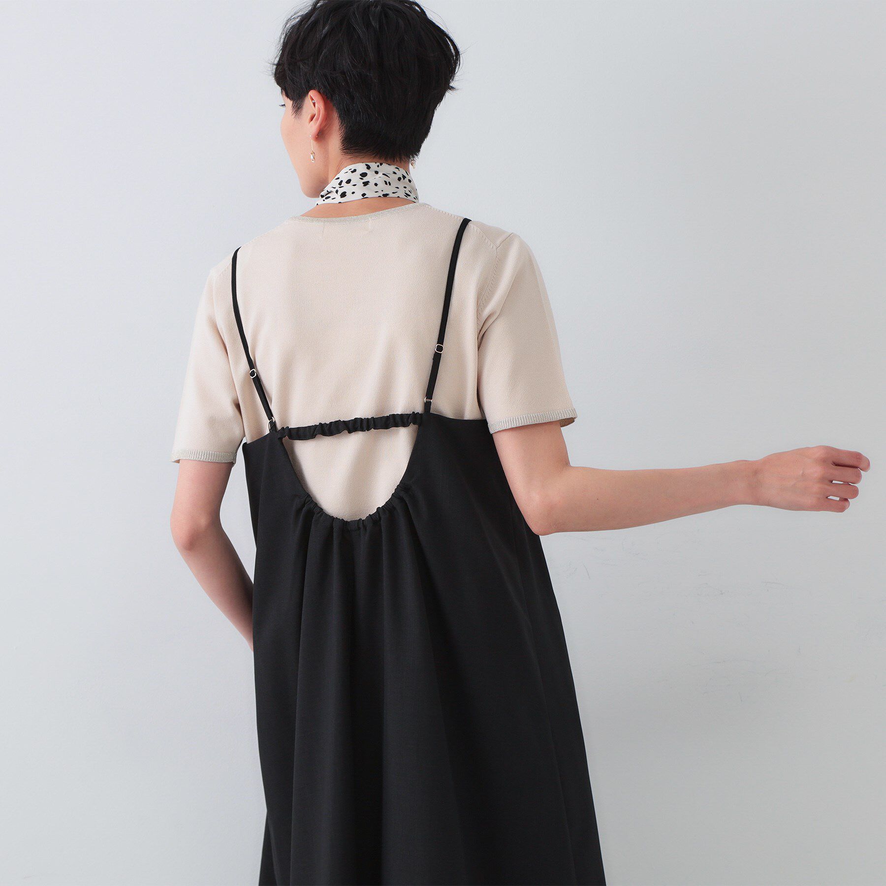 OPAQUE.CLIP「リネンライクキャミワンピース【洗濯機洗い可】」|ワンピース|