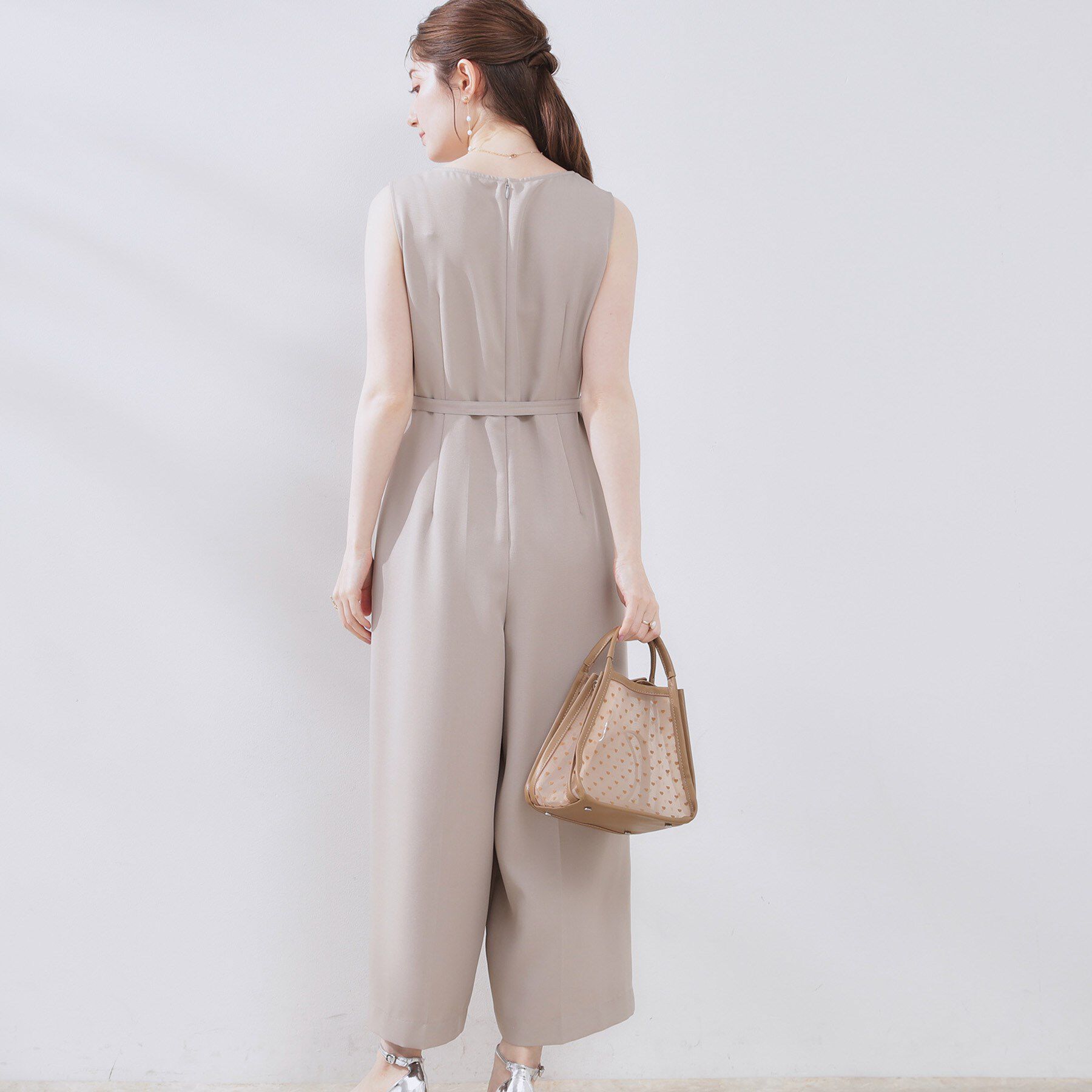 Couture broach「【一枚で着映える】レース切替デザインオールインワン」|オールインワン|