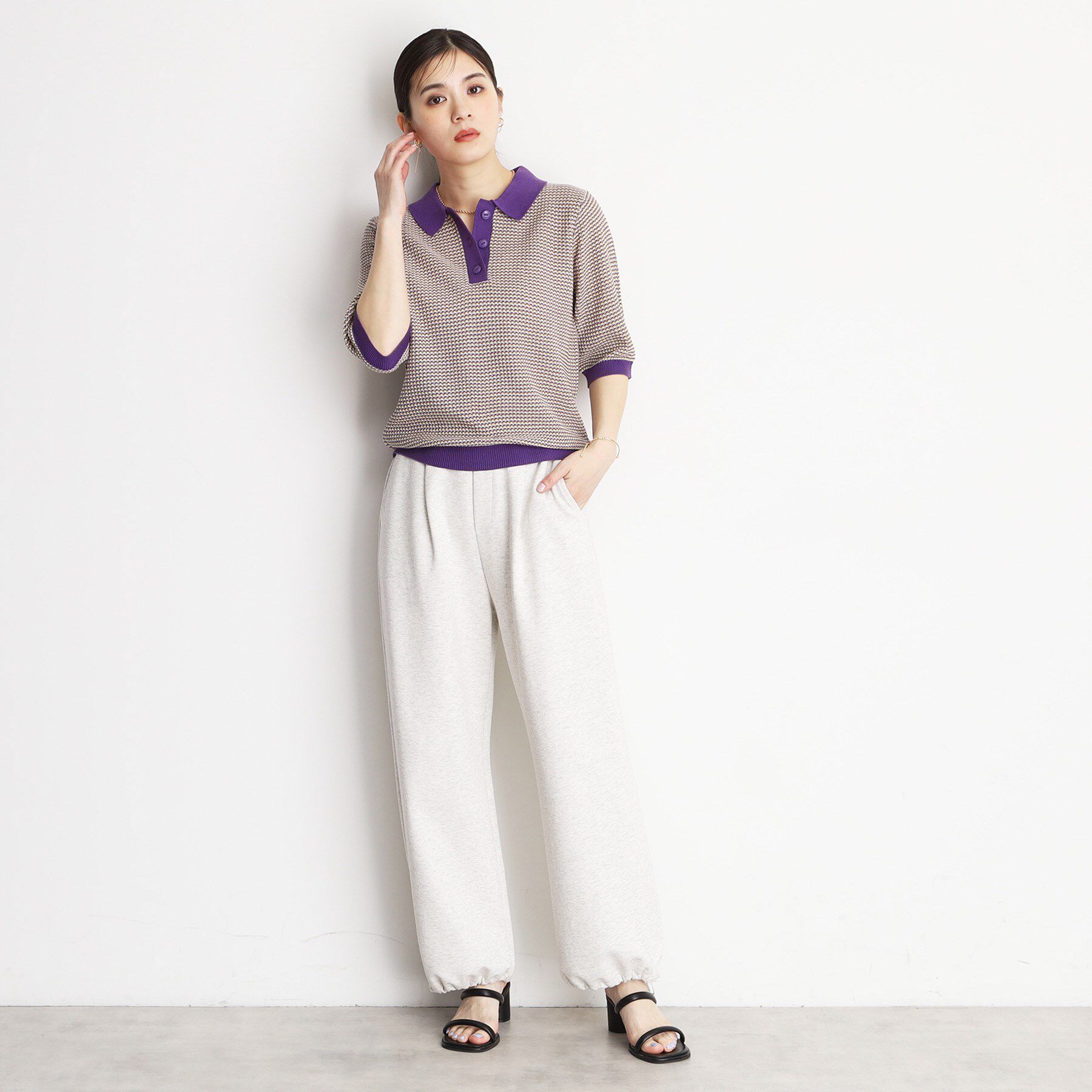 THE SHOP TK「ニットポロシャツ【洗濯機/アソート展開】」|ニット・セーター|