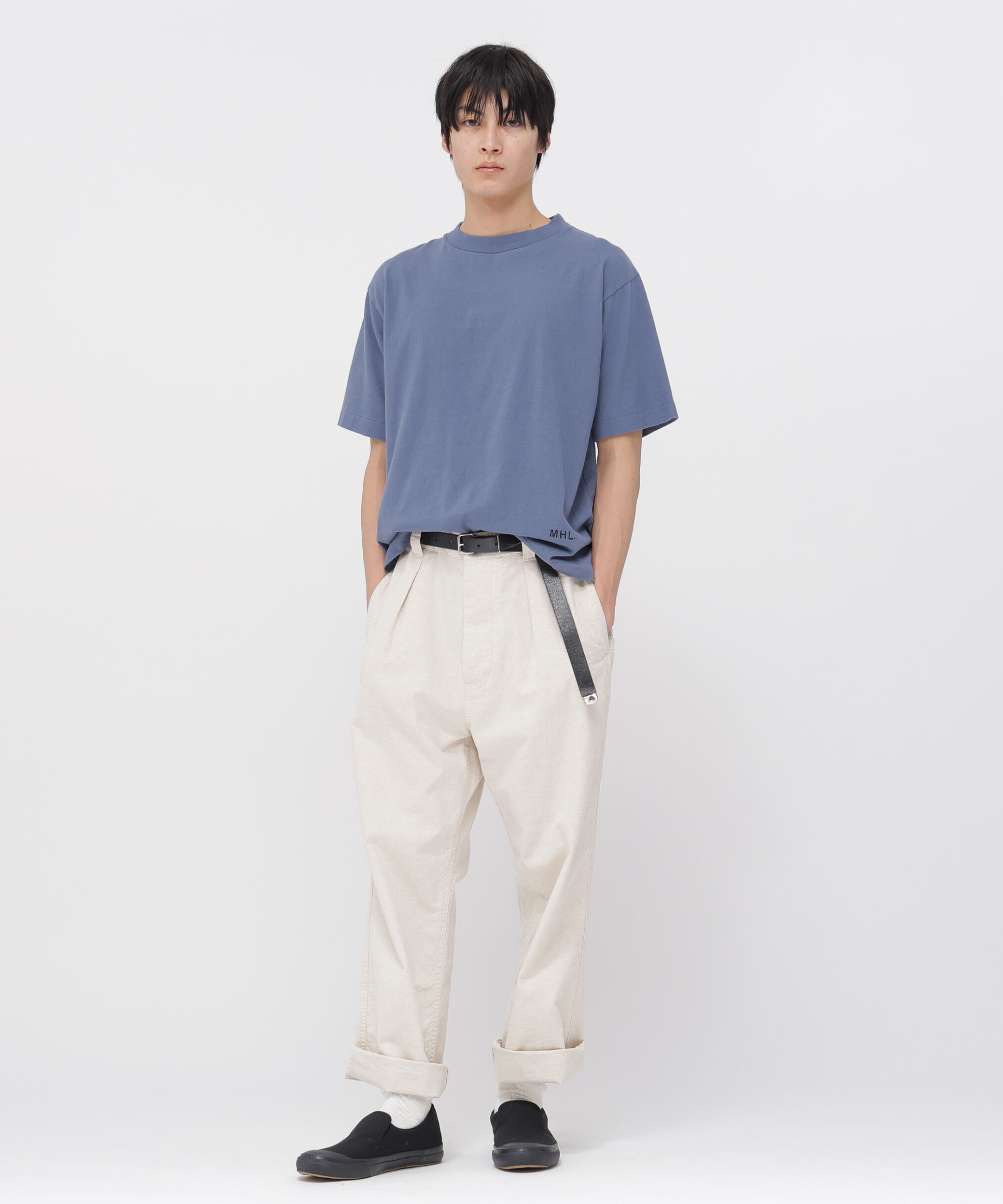 MHL.「UPCYCLED COTTON JERSEY TOP」|Tシャツ・カットソー|