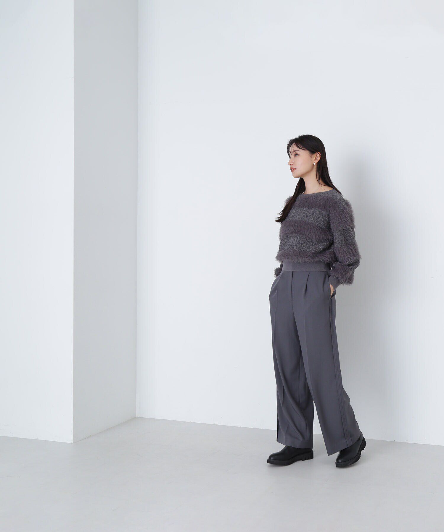  「フェザーミックスツイードニット　24AW」|ニット・セーター|