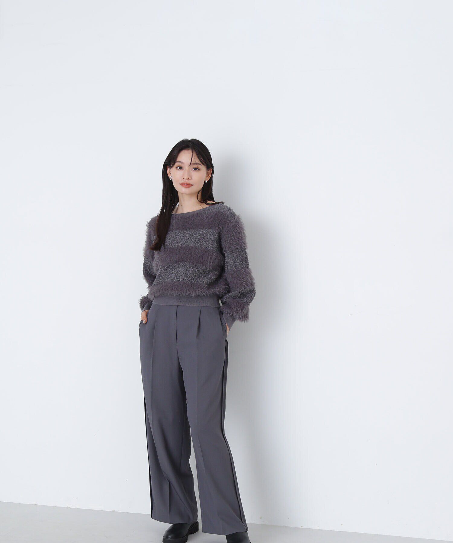  「フェザーミックスツイードニット　24AW」|ニット・セーター|