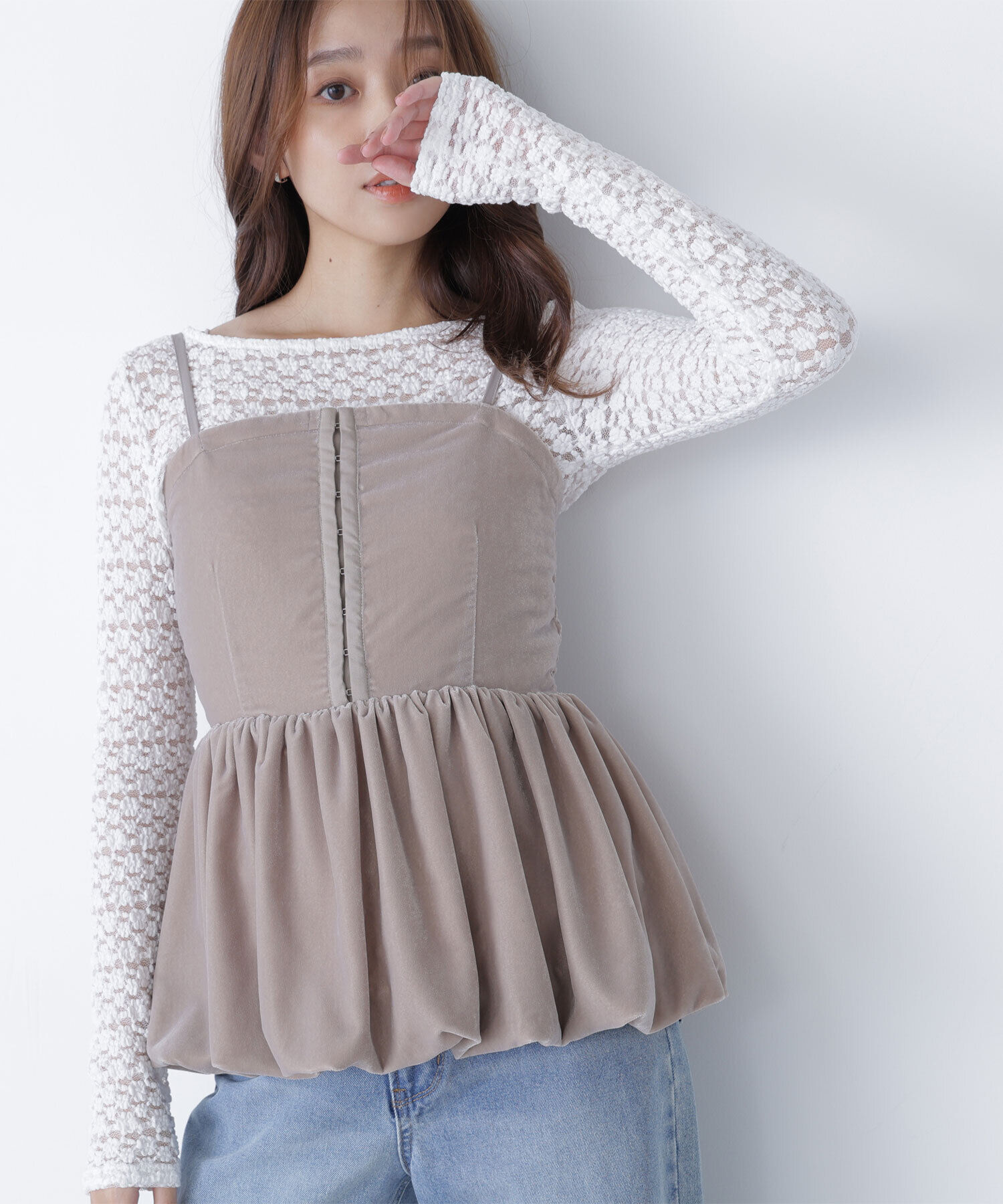  「ベルベットキャミビスチェ」|シャツ・ブラウス|