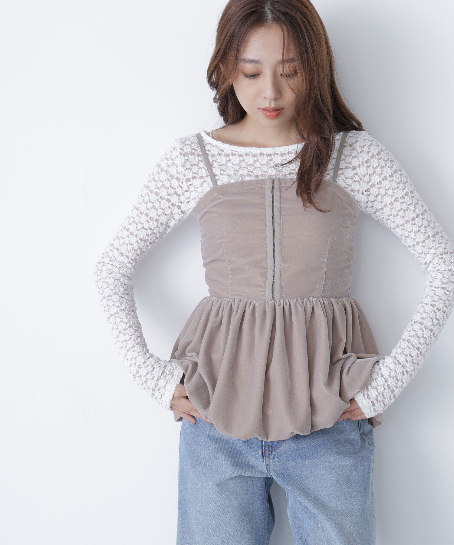  「ベルベットキャミビスチェ」|シャツ・ブラウス|