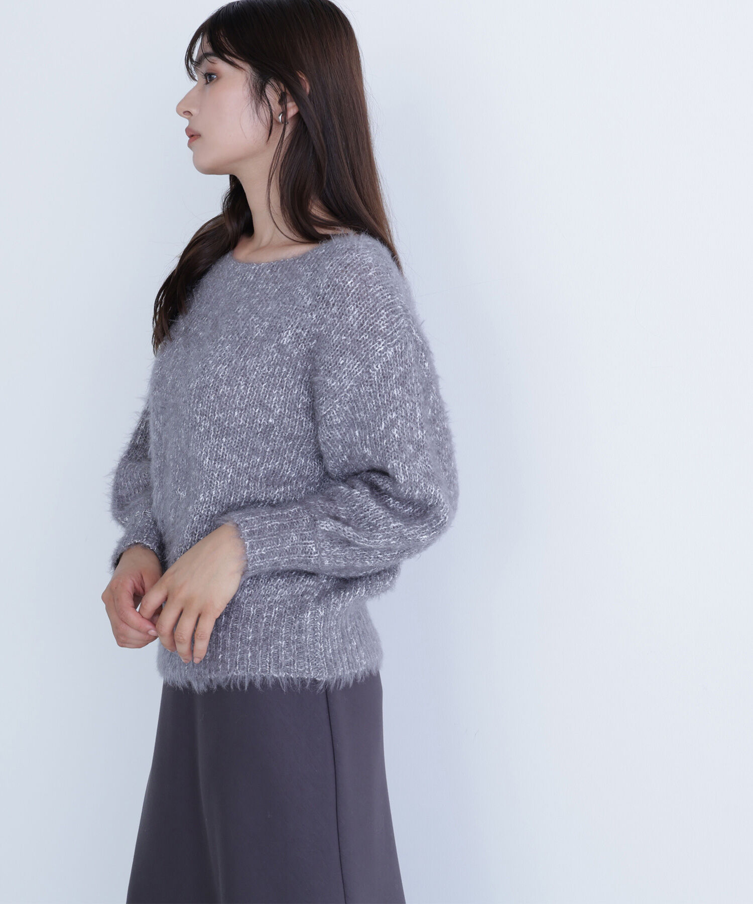  「ミックスカラーヘアリーニット」|ニット・セーター|