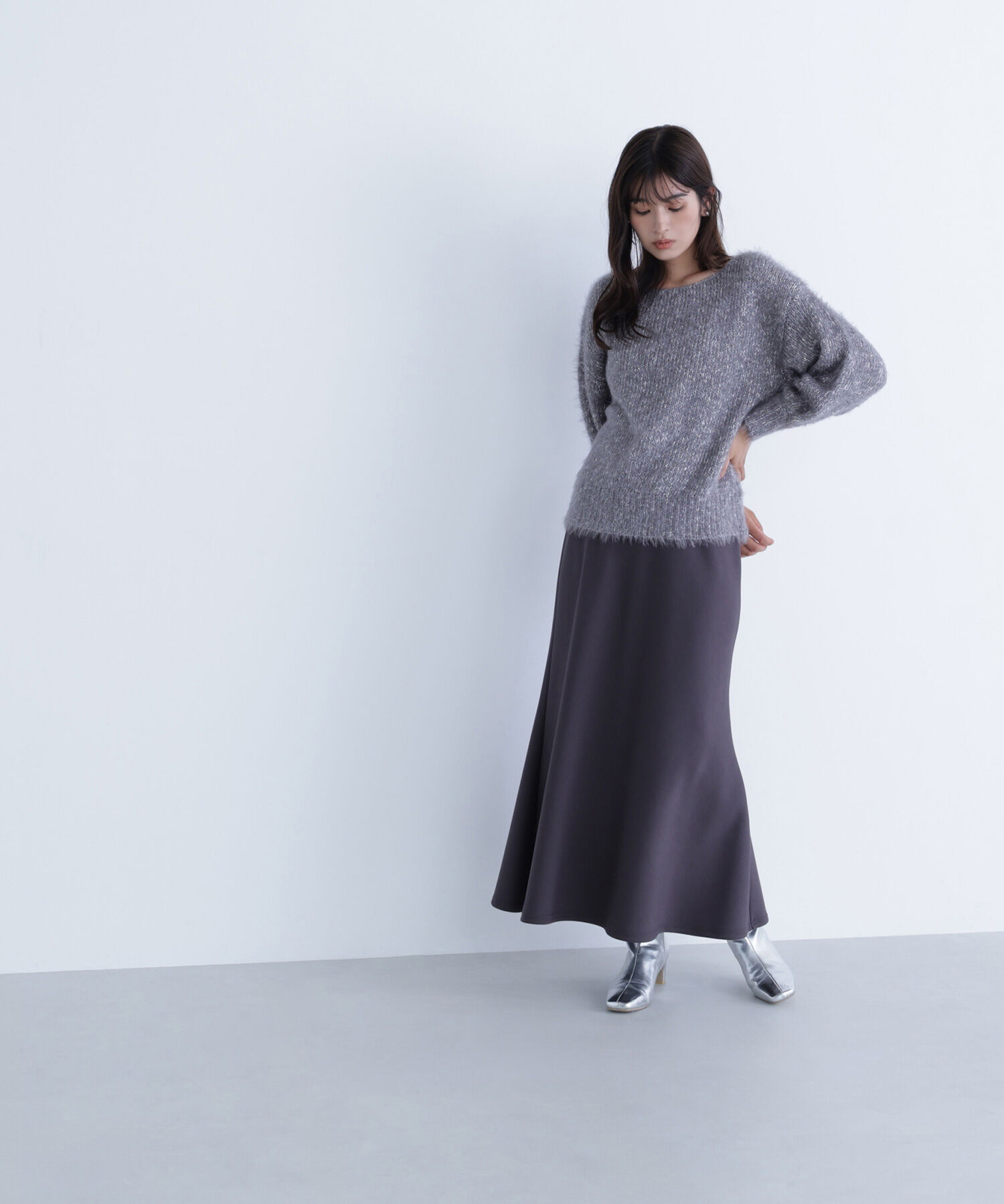  「ミックスカラーヘアリーニット」|ニット・セーター|