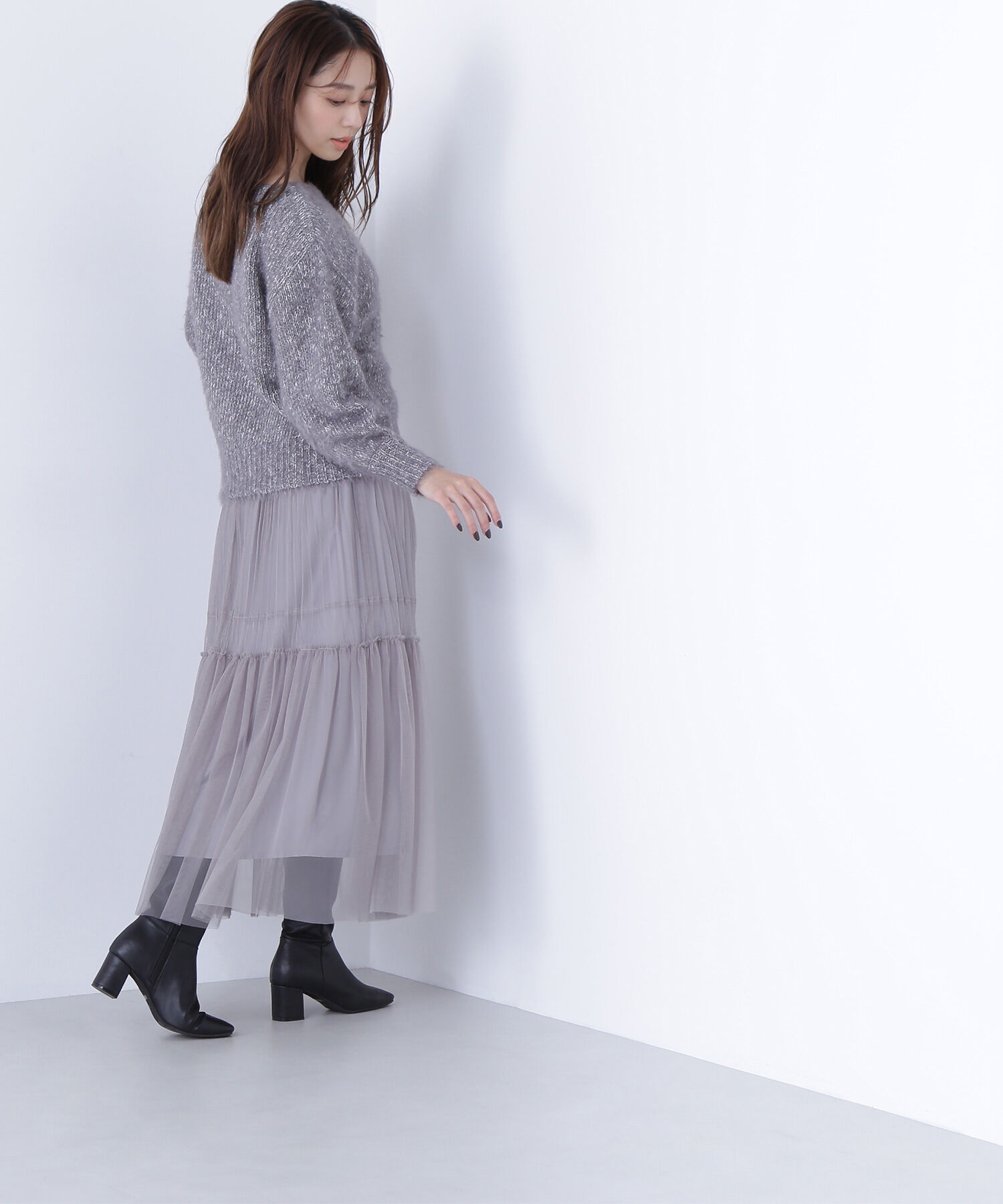  「ミックスカラーヘアリーニット」|ニット・セーター|