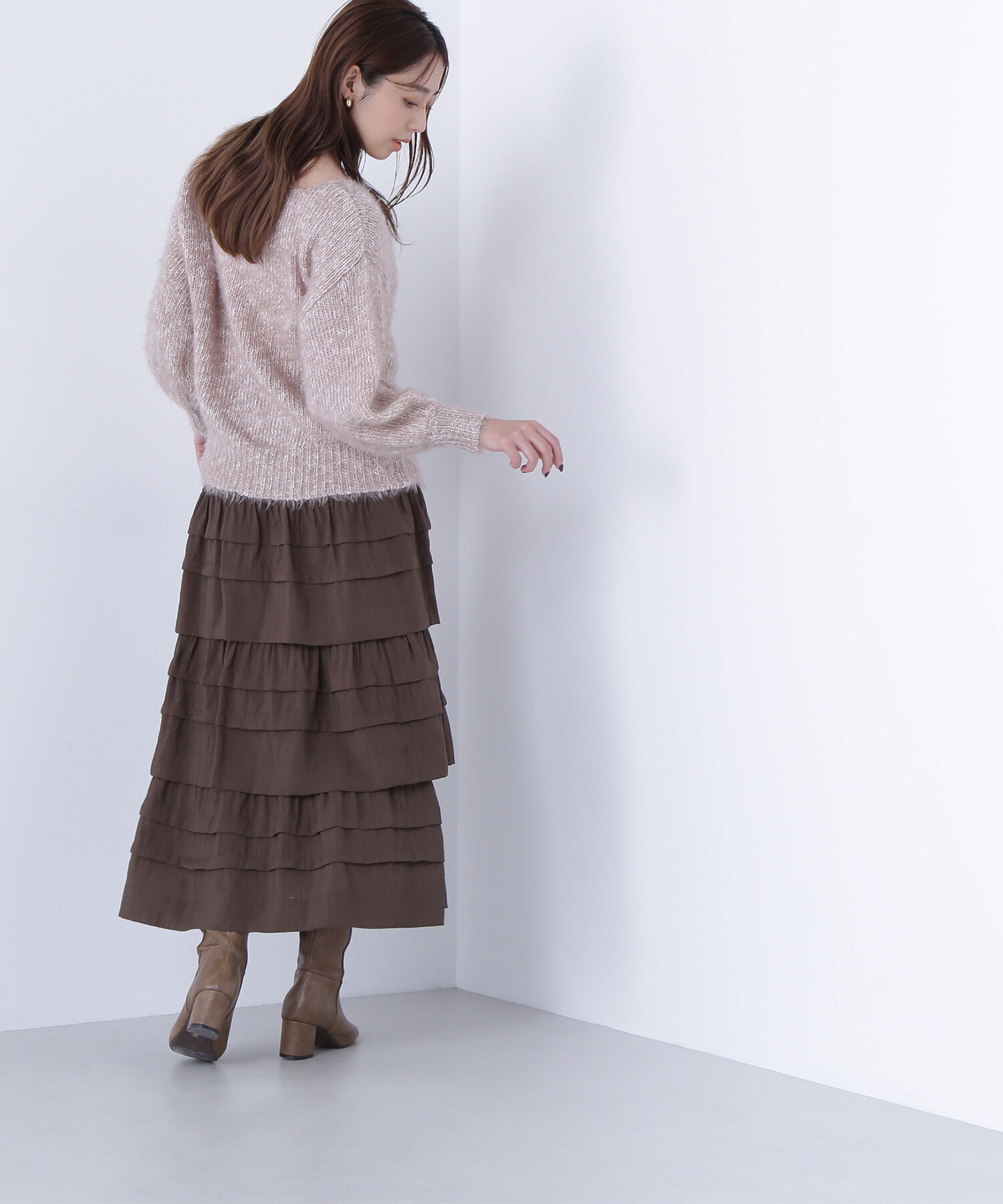  「ミックスカラーヘアリーニット」|ニット・セーター|