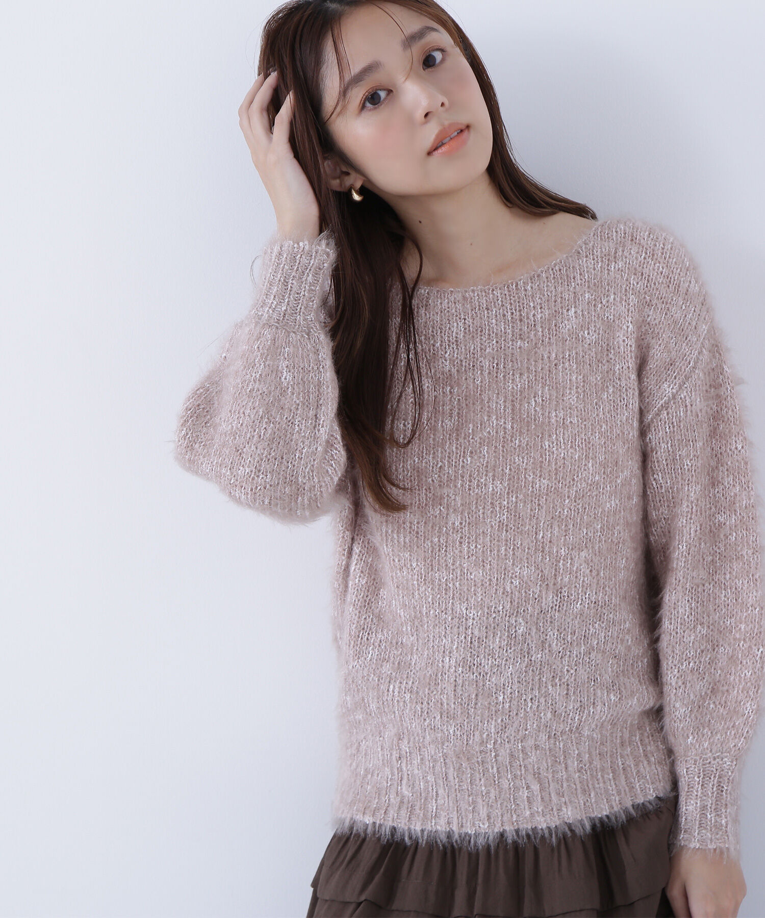  「ミックスカラーヘアリーニット」|ニット・セーター|