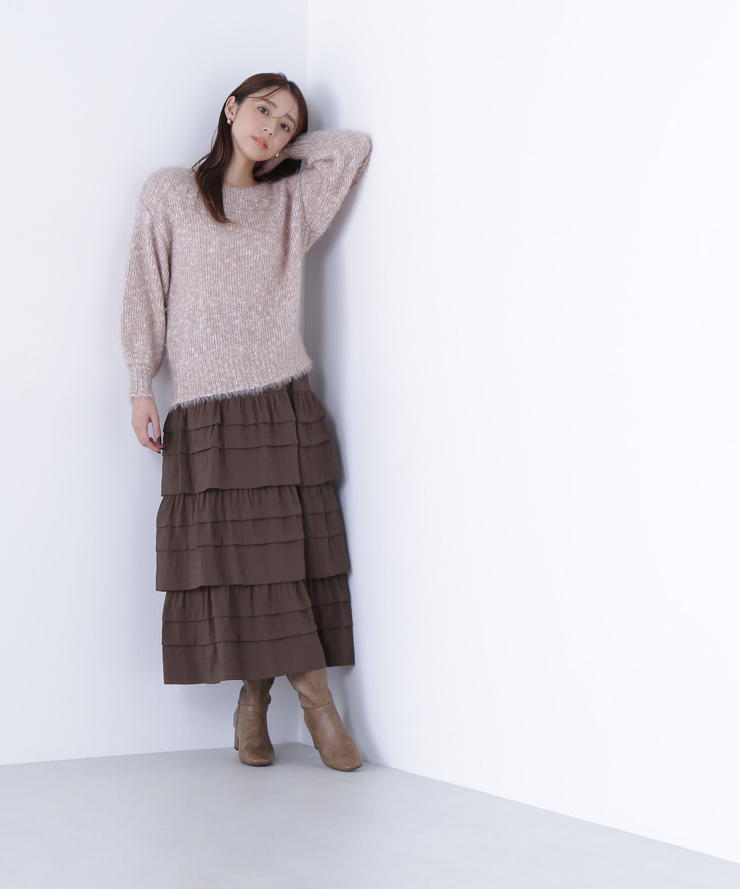  「ミックスカラーヘアリーニット」|ニット・セーター|