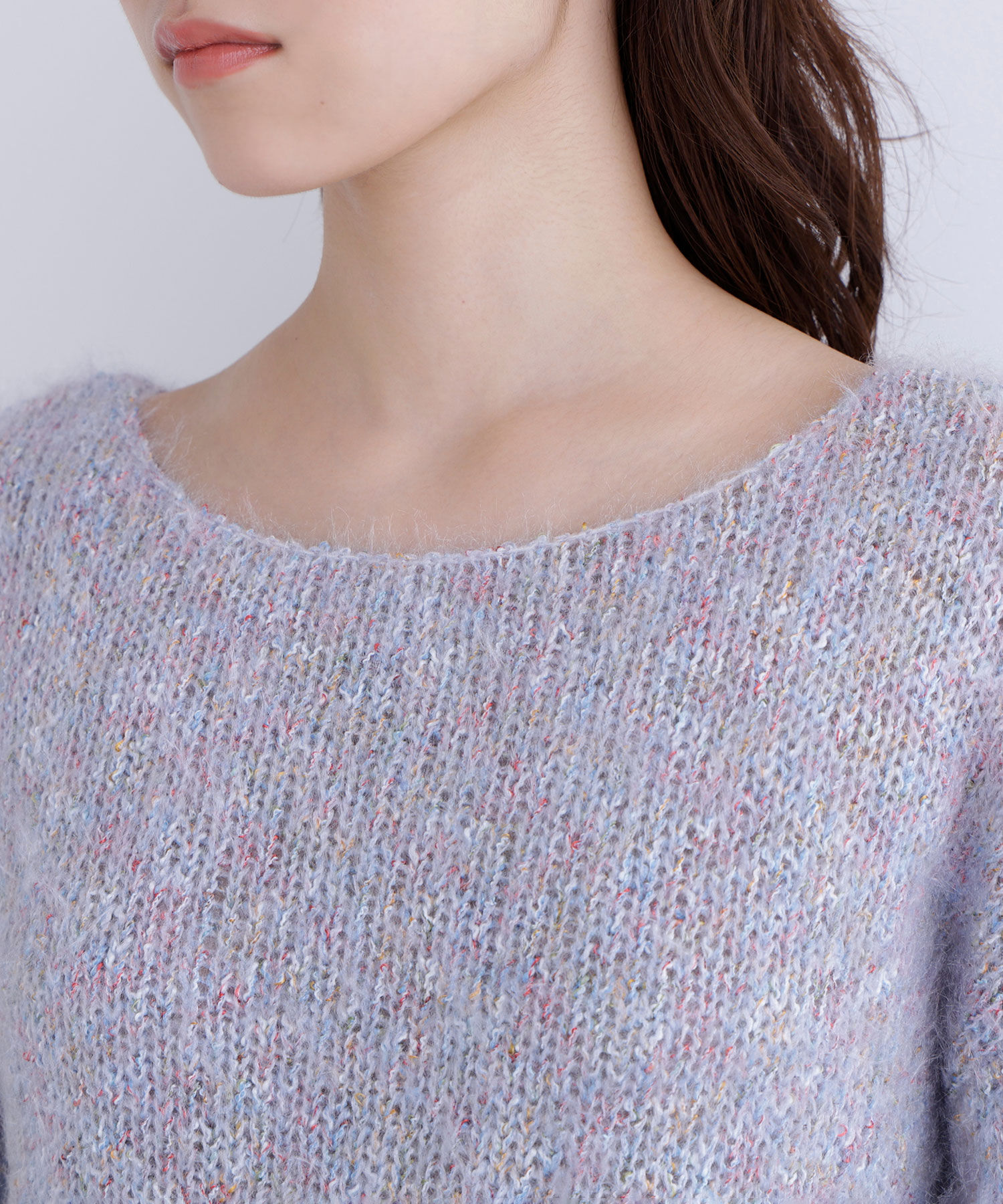  「ミックスカラーヘアリーニット」|ニット・セーター|