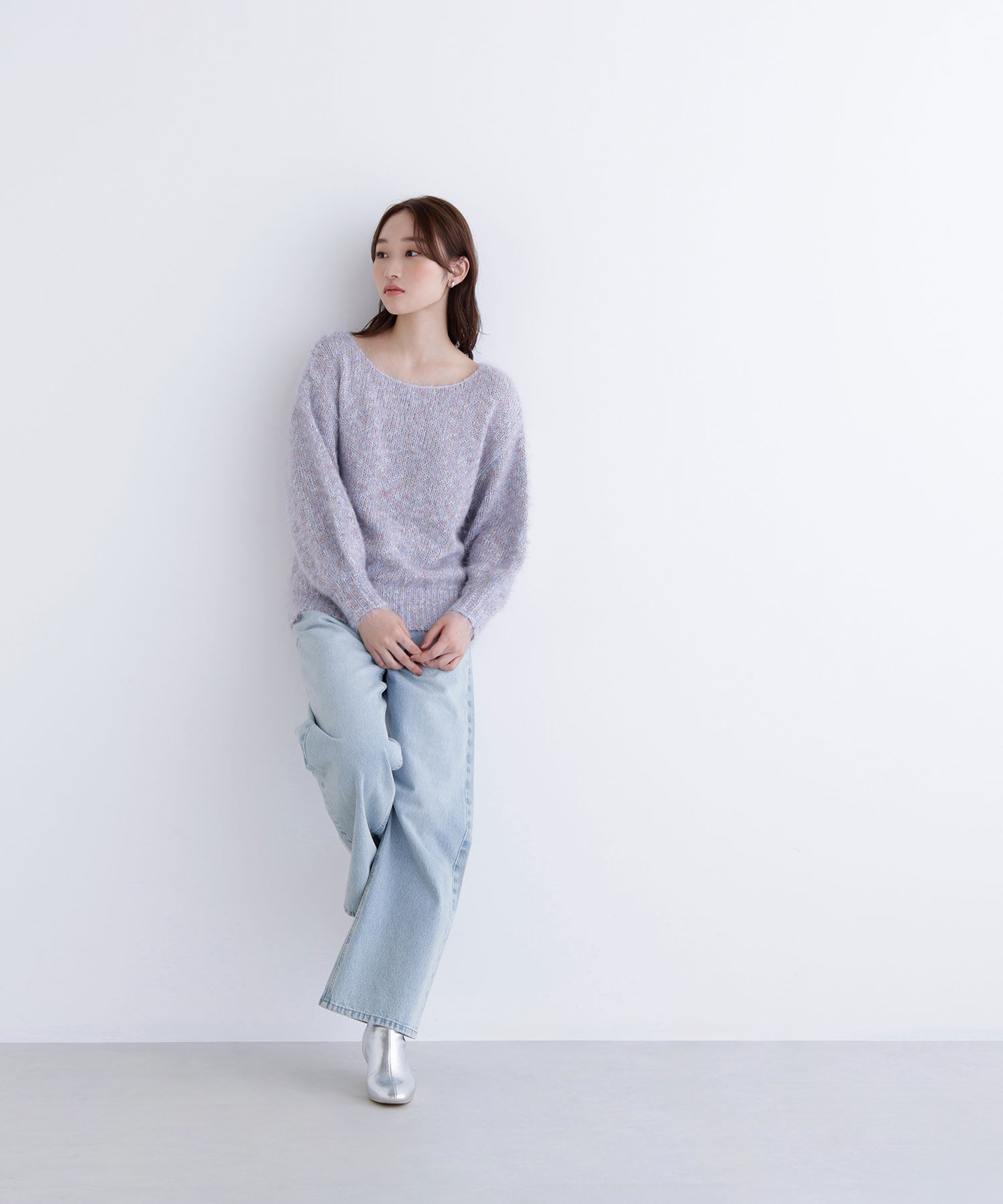  「ミックスカラーヘアリーニット」|ニット・セーター|