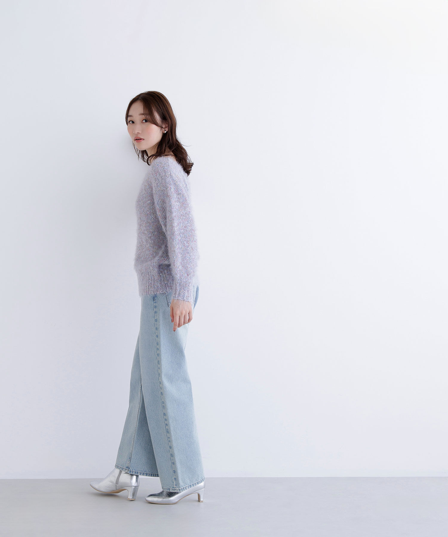  「ミックスカラーヘアリーニット」|ニット・セーター|