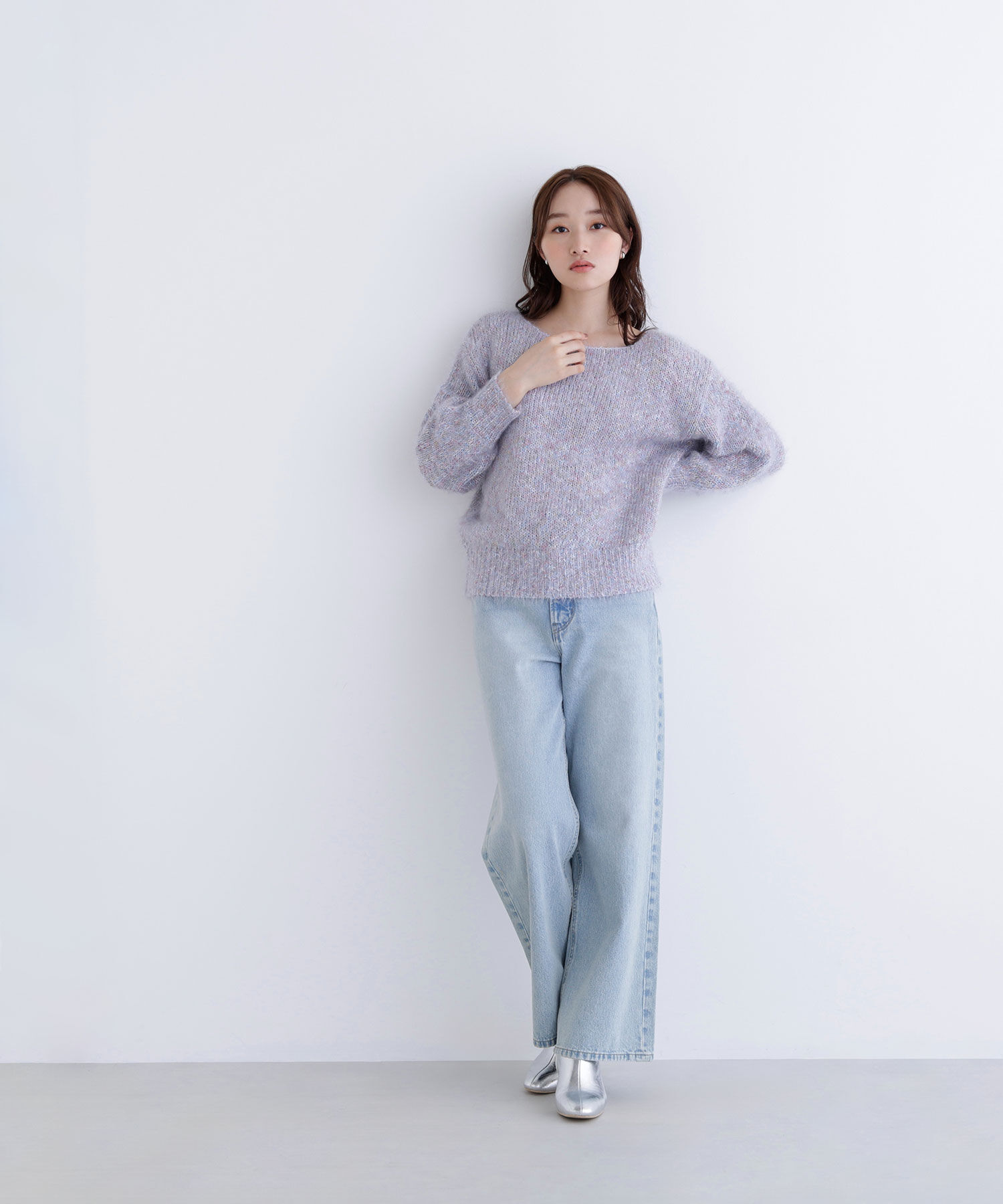  「ミックスカラーヘアリーニット」|ニット・セーター|