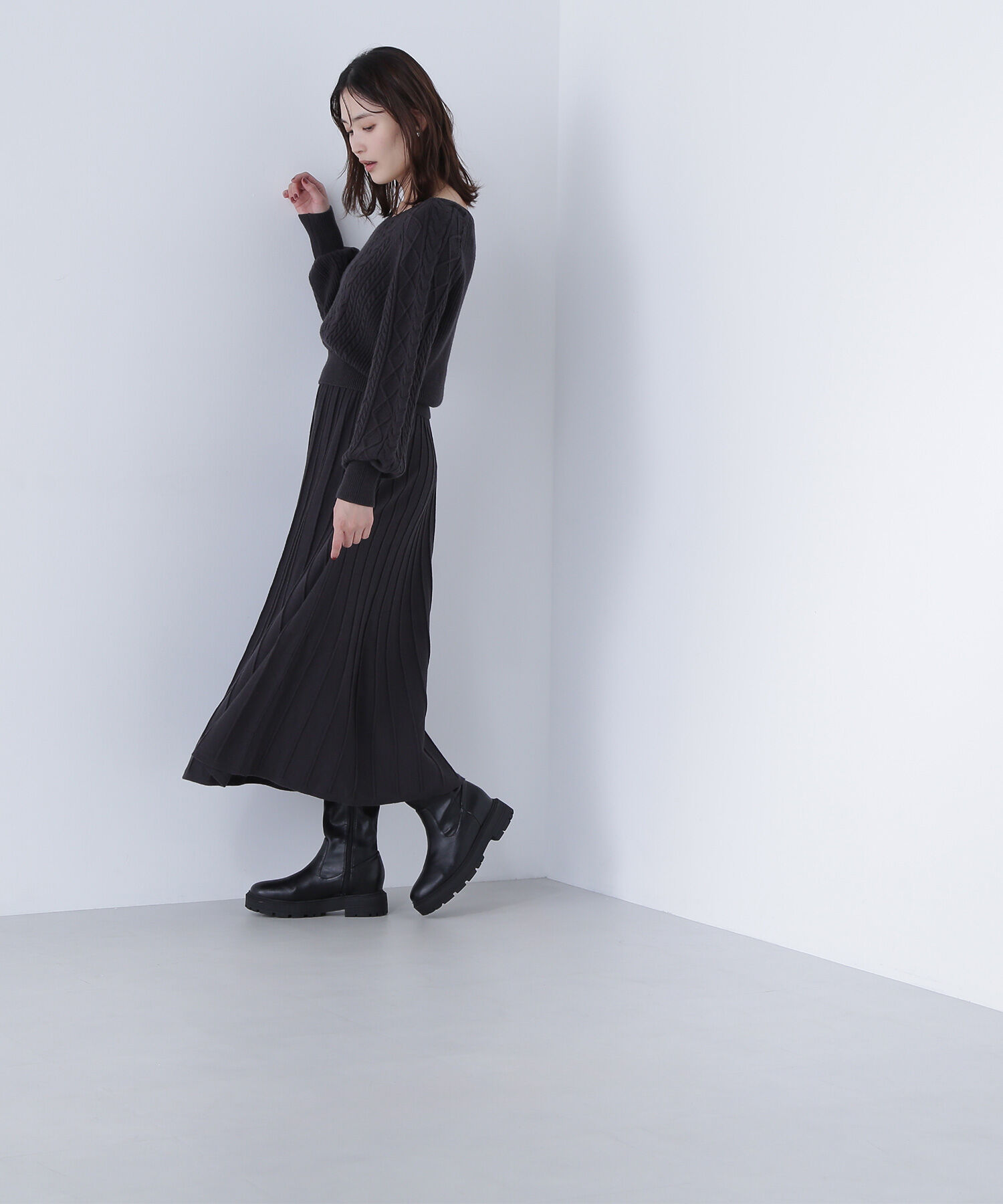  「ケーブルニットセットアップ」|ワンピース|