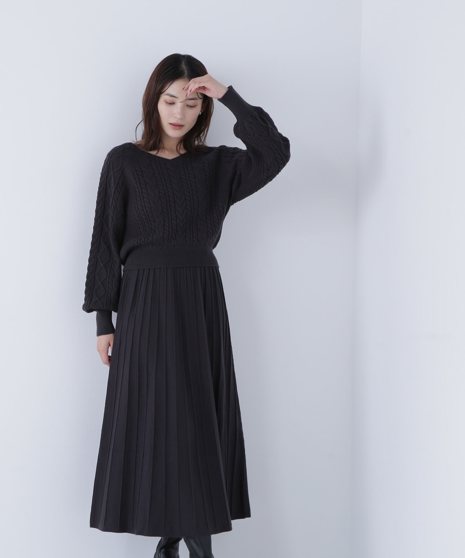  「ケーブルニットセットアップ」|ワンピース|
