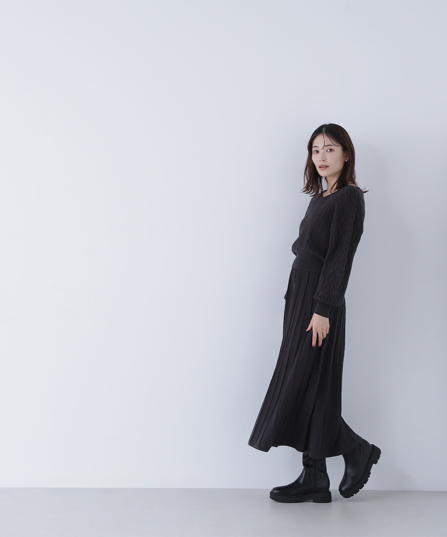  「ケーブルニットセットアップ」|ワンピース|