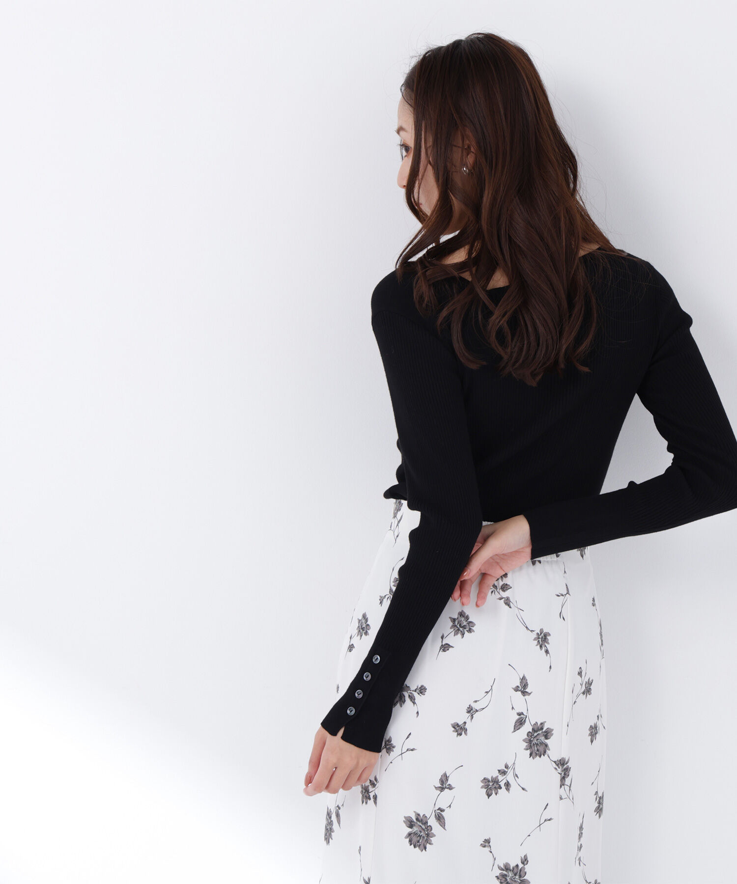  「ショルダータックアシメネックニット」|ニット・セーター|