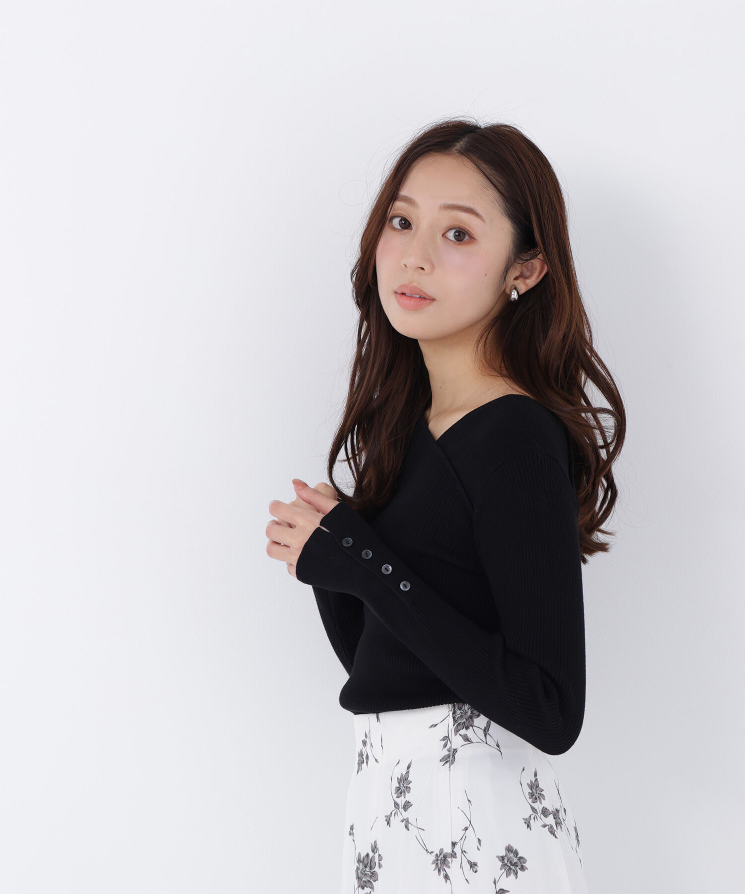  「ショルダータックアシメネックニット」|ニット・セーター|