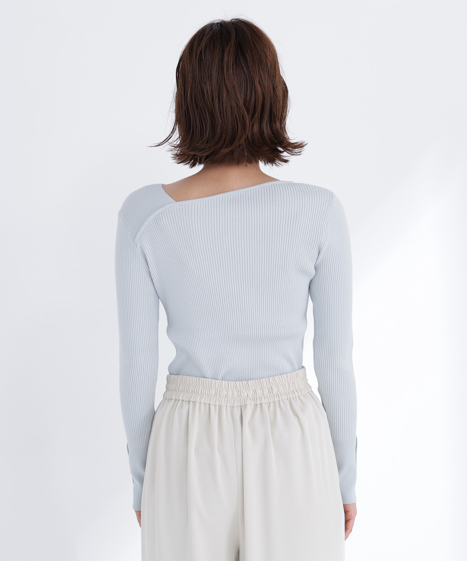  「ショルダータックアシメネックニット」|ニット・セーター|