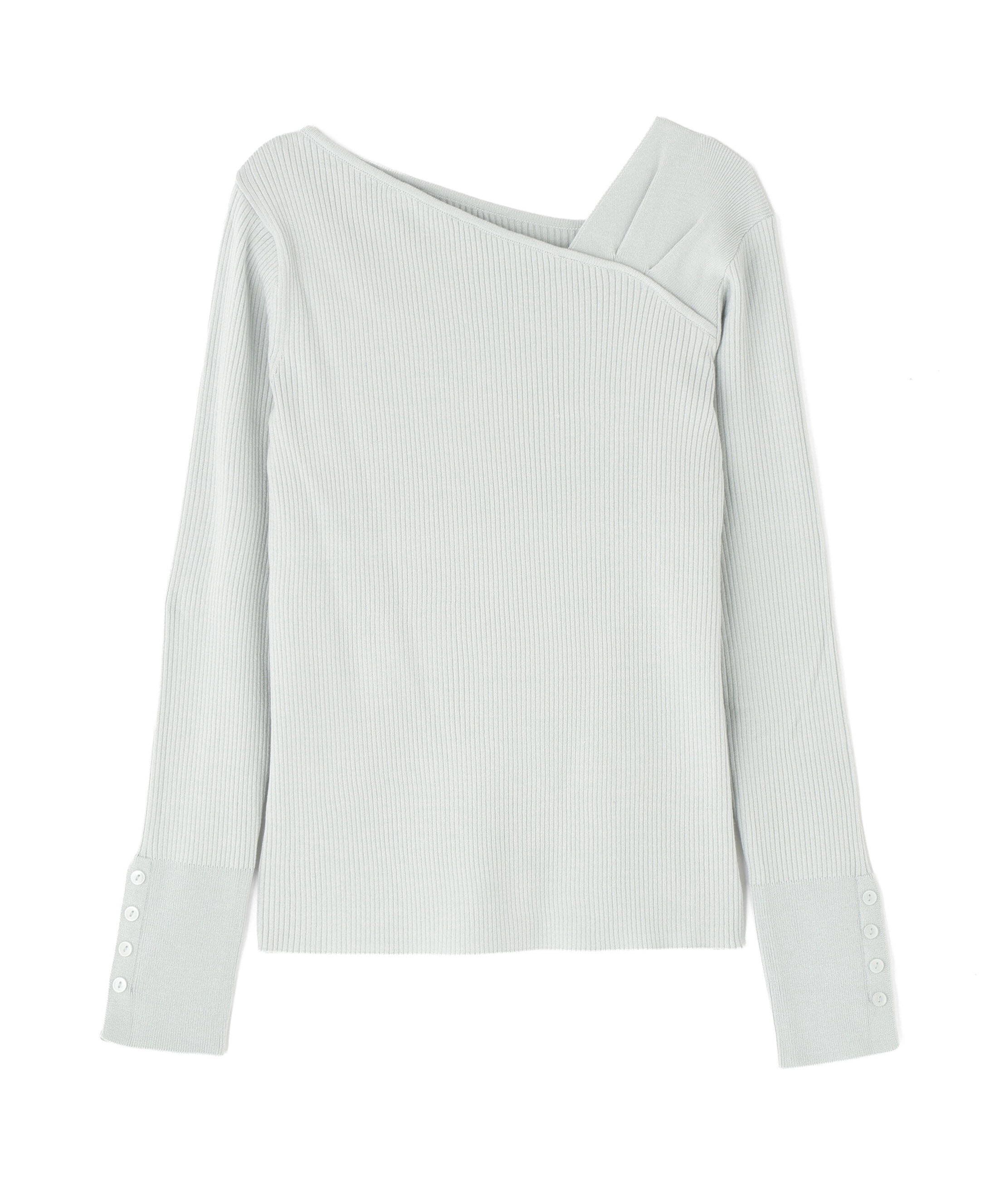  「ショルダータックアシメネックニット」|ニット・セーター|