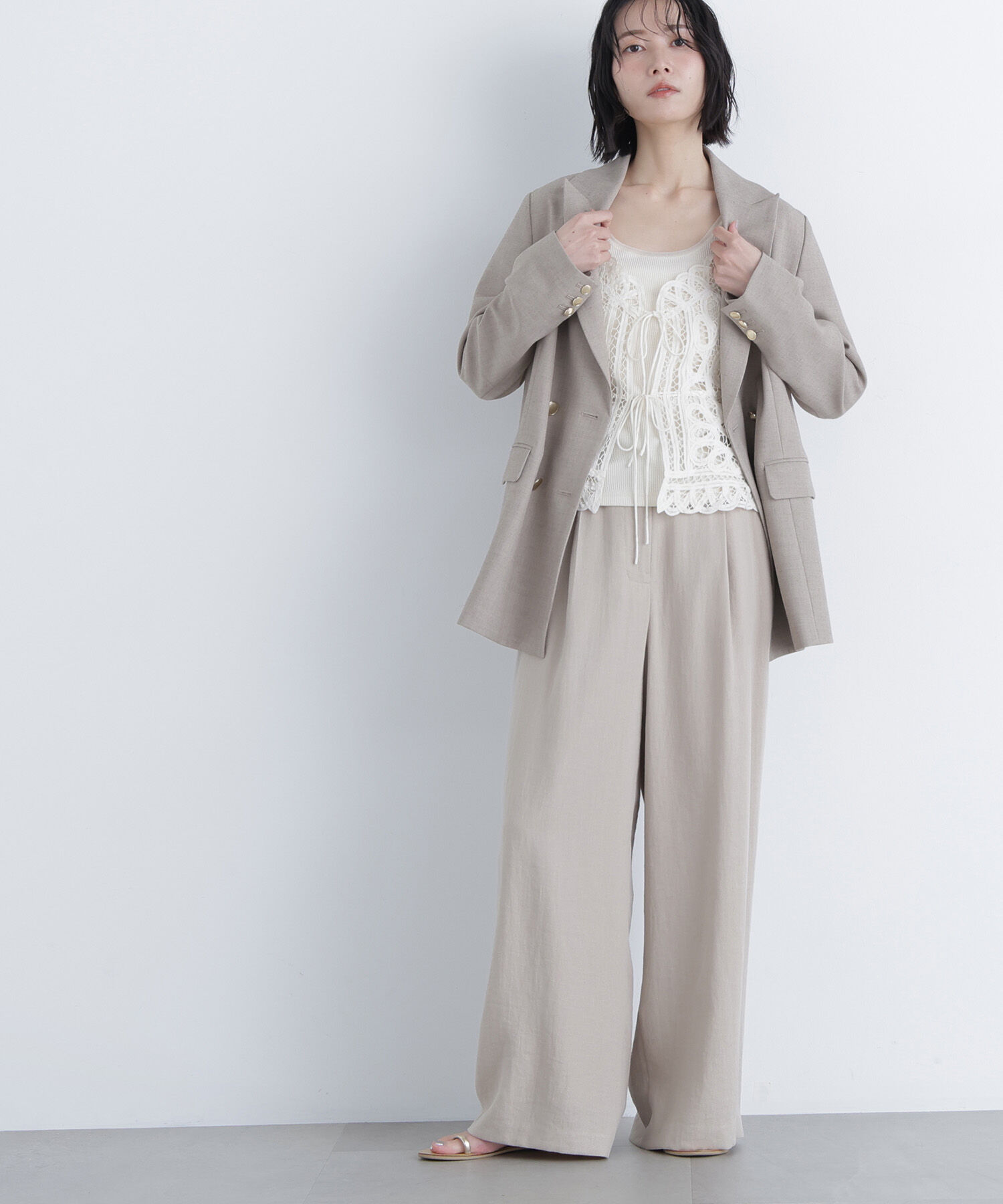  「〈N.〉シンチバックワイドパンツ」|その他|