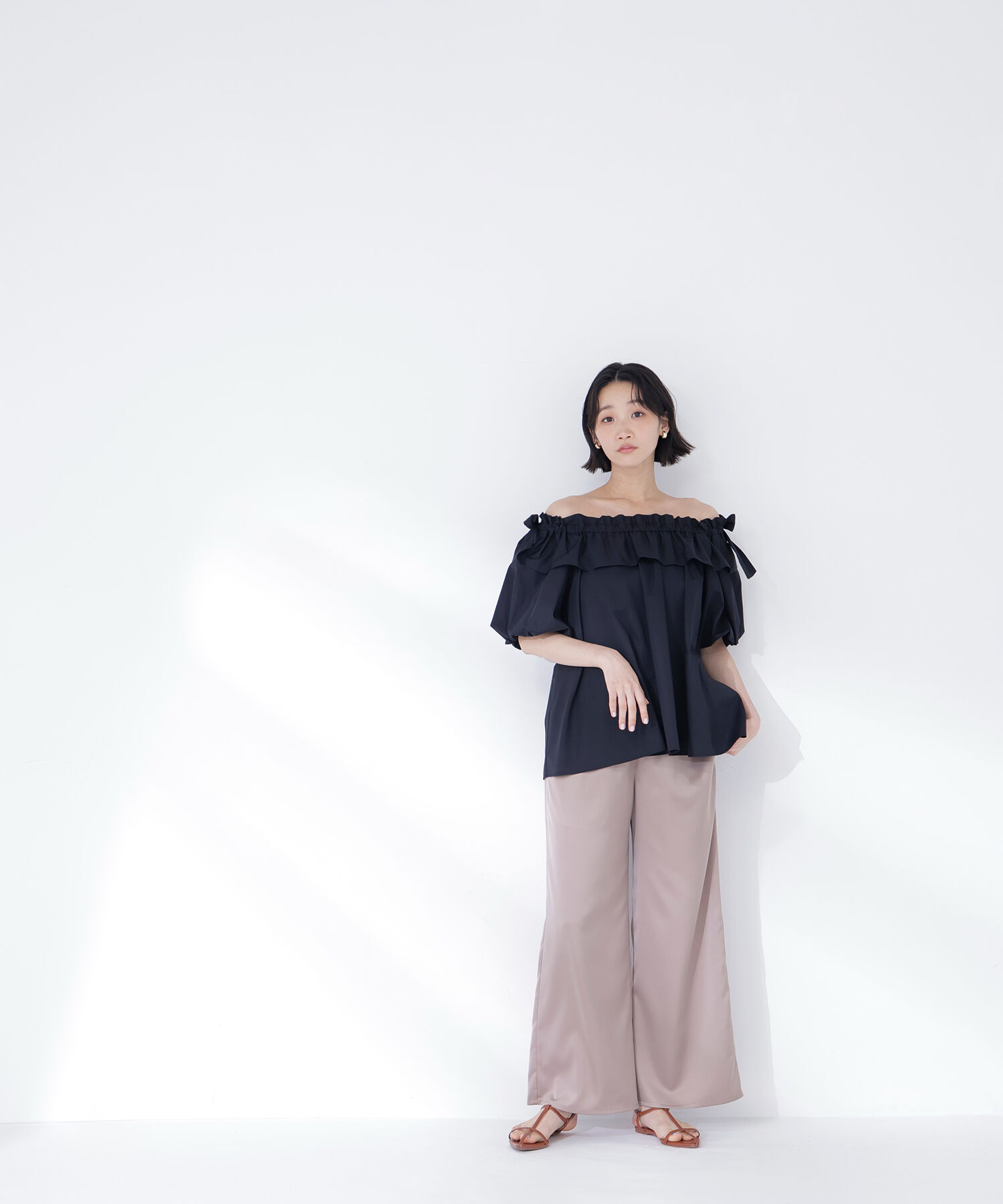  「ショルダーリボンブラウス」|シャツ・ブラウス|