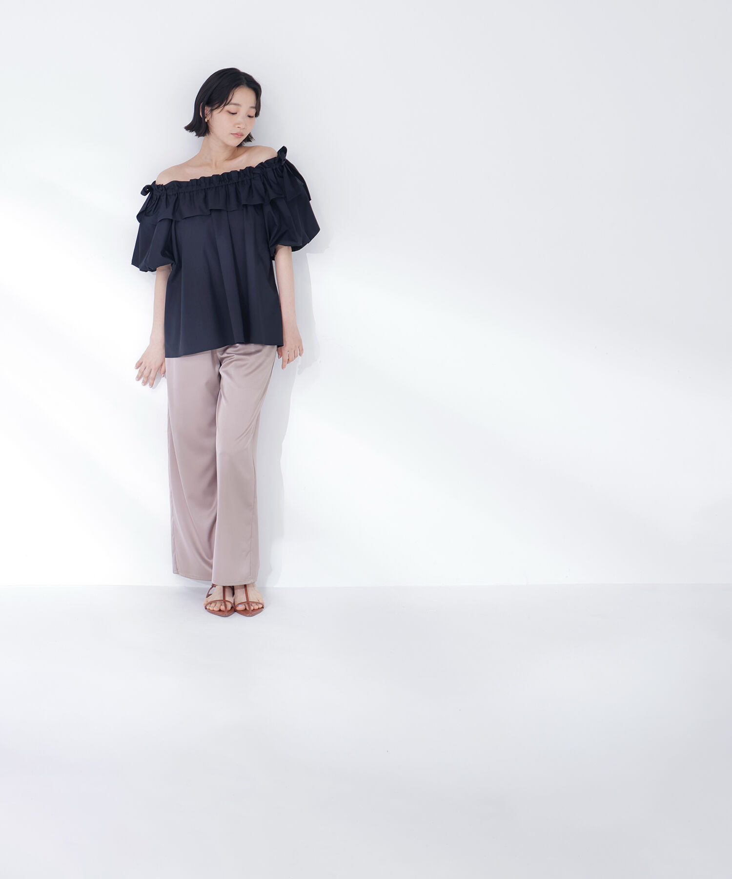  「ショルダーリボンブラウス」|シャツ・ブラウス|