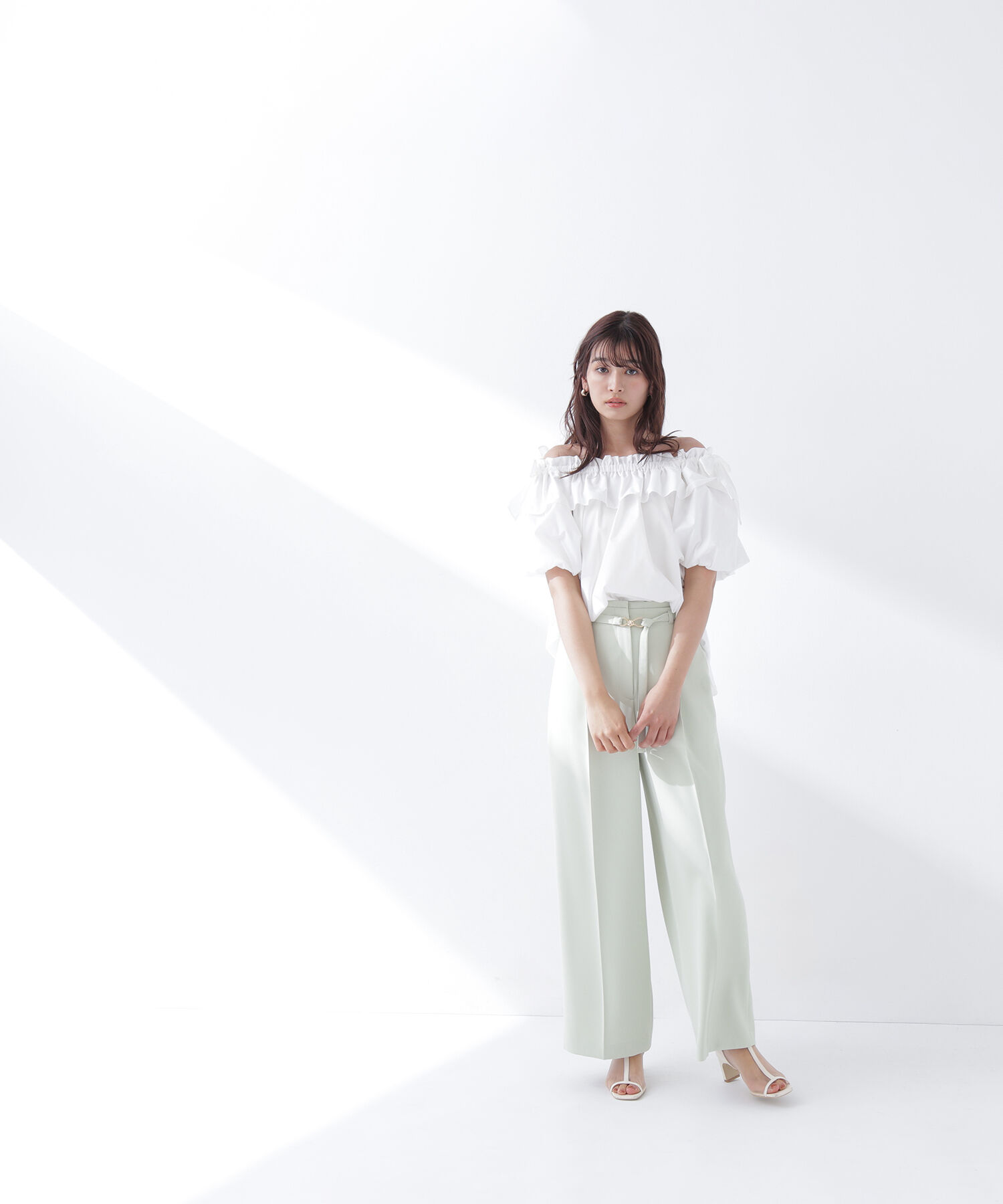  「ショルダーリボンブラウス」|シャツ・ブラウス|