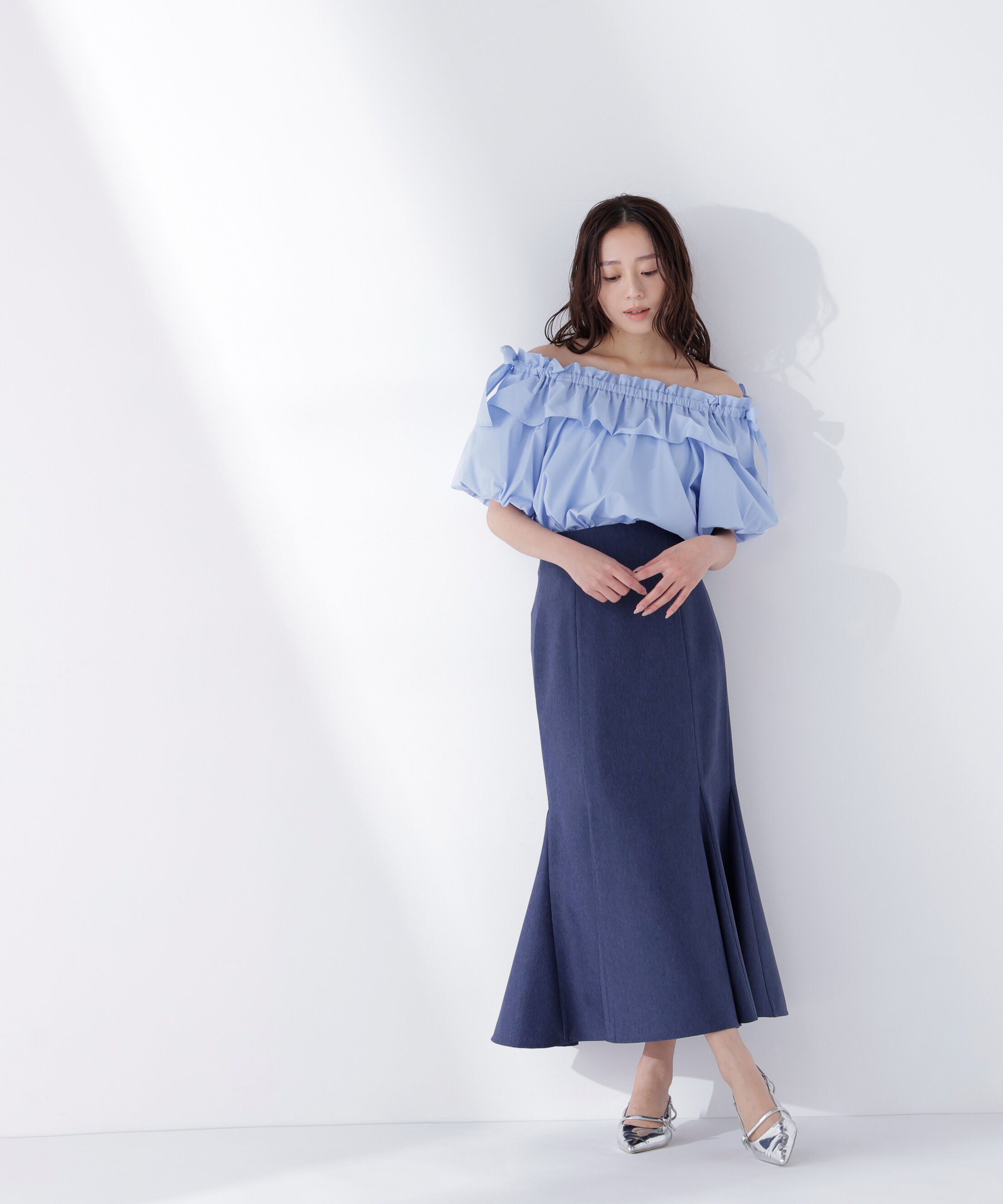  「ショルダーリボンブラウス」|シャツ・ブラウス|