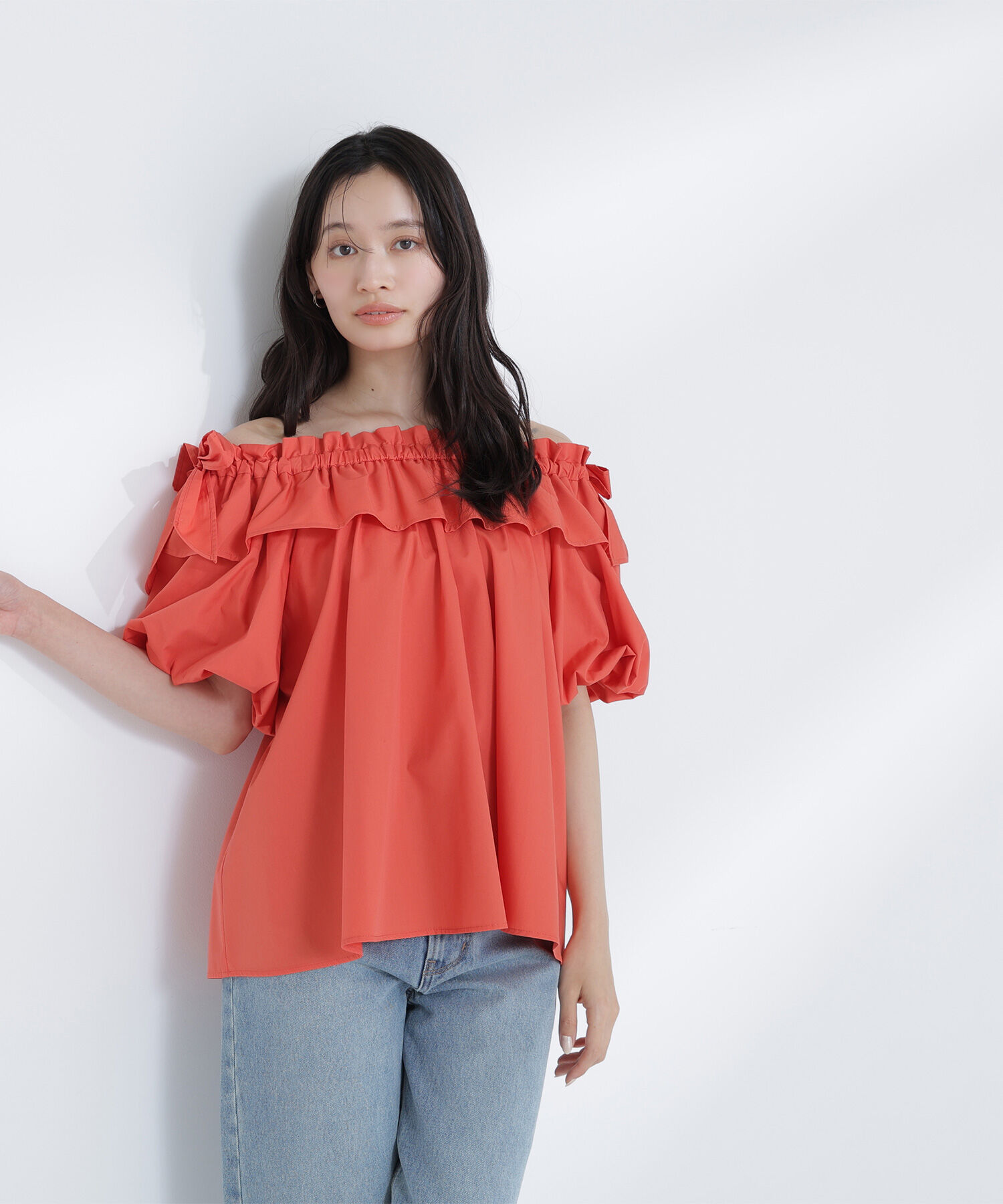  「ショルダーリボンブラウス」|シャツ・ブラウス|