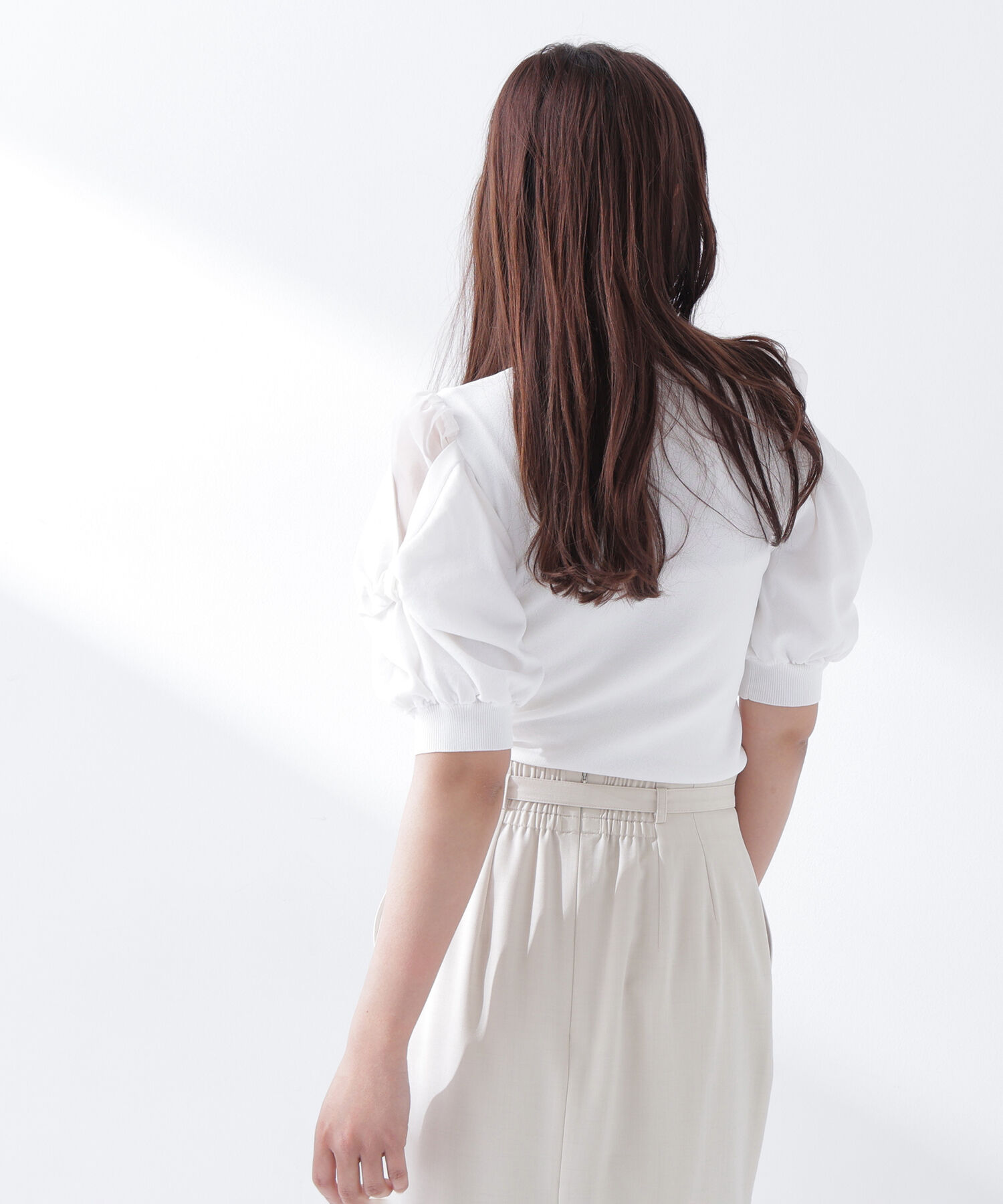  「シアーツイストスリーブニット」|ニット・セーター|