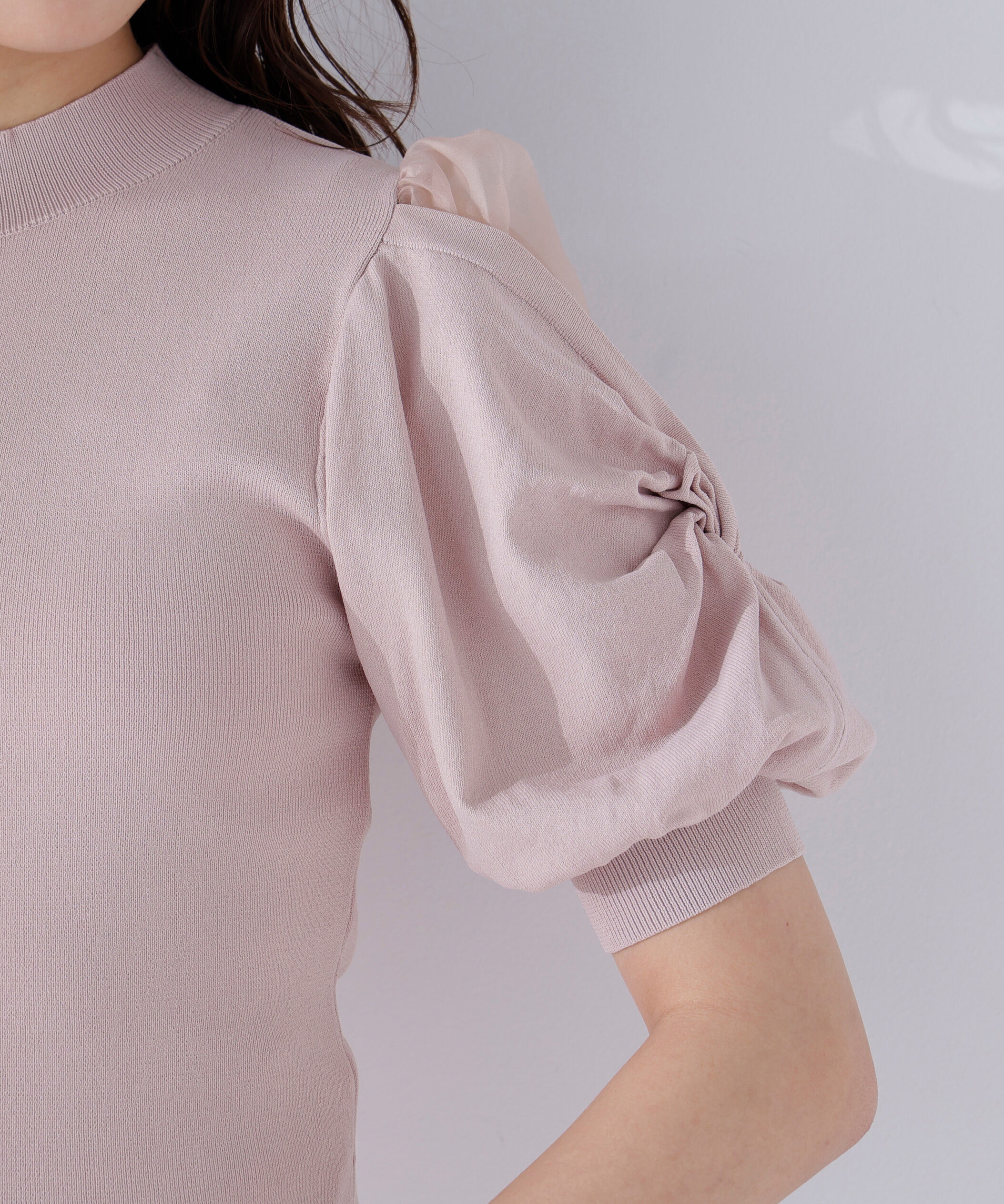  「シアーツイストスリーブニット」|ニット・セーター|